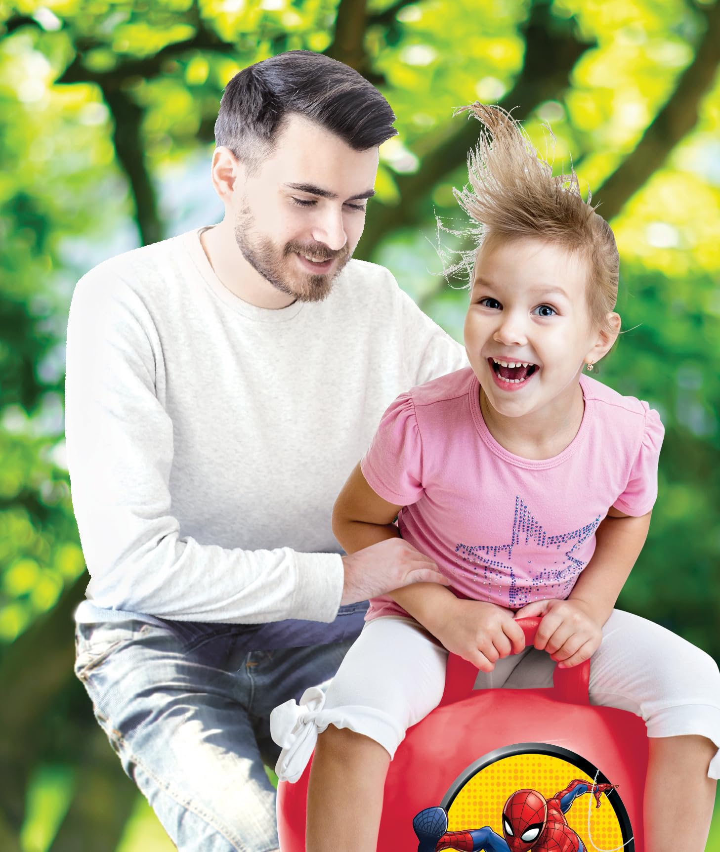 LEXIBOOK Spider-Man Electronic Inflatable Hopper Ball 45cm BG040SP 4