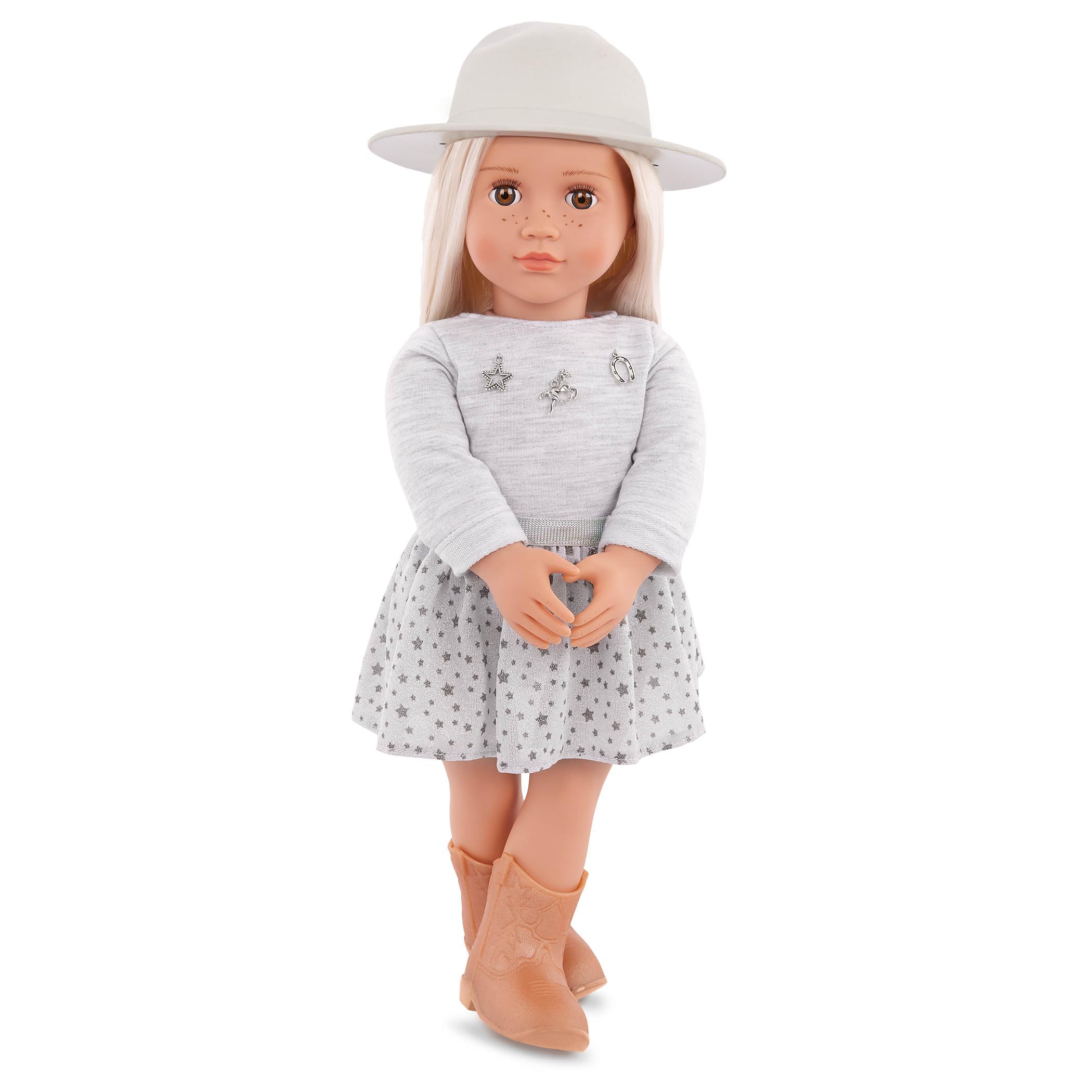 Our Generation Abigale 18-inch Country Doll - Western-Themed Equestrian Playset with Freckles & Stylish Hat, Ages 3+ 2