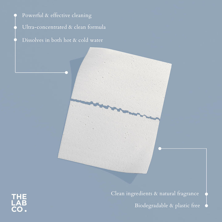 The Lab Co. - Laundry Detergent Strips (32 Loads, Eco Ultra-Concentrated)