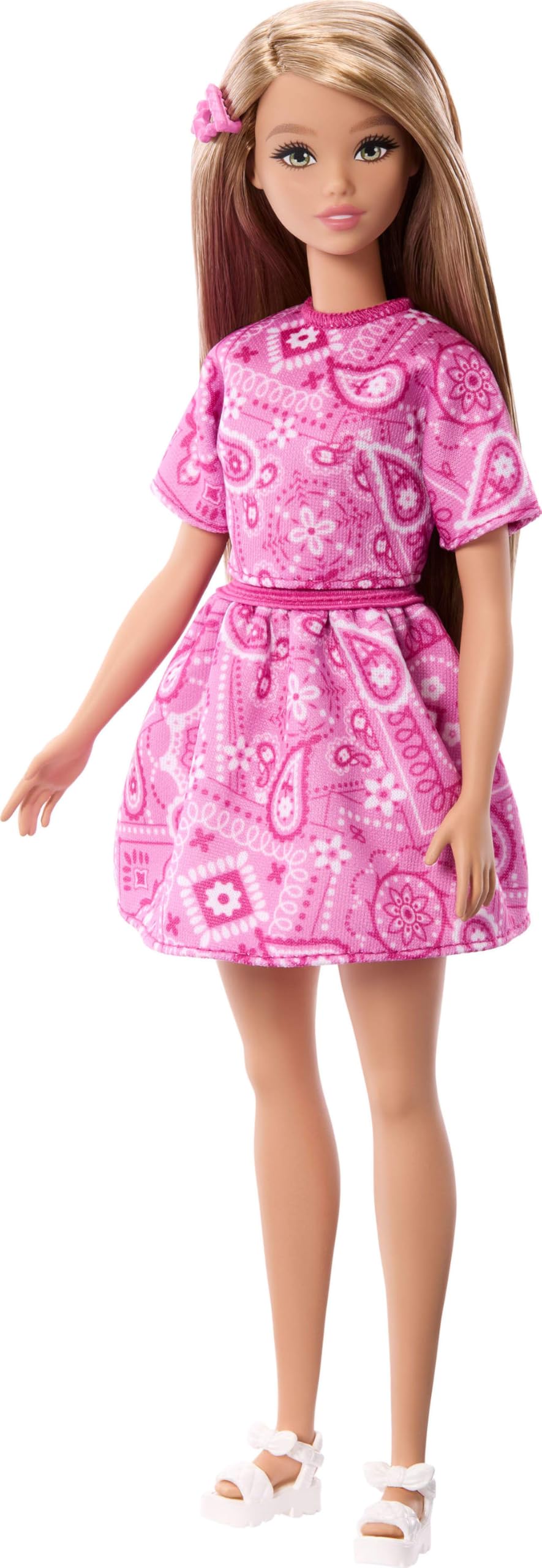 Barbie Fashionistas Doll #249 with Blonde Hair, Pink Paisley Outfit | Ages 3+
