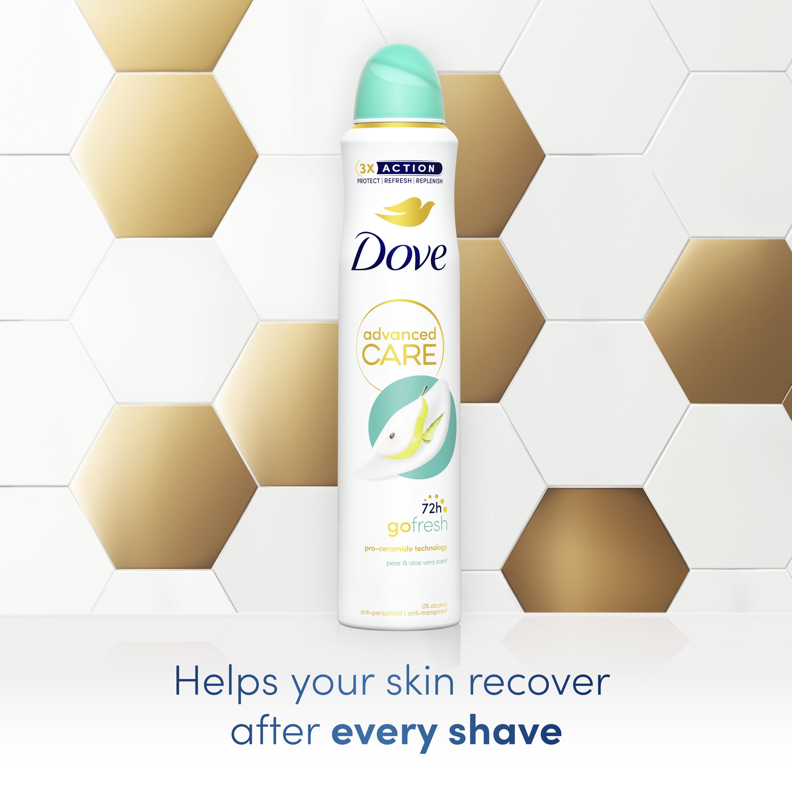 Dove Advanced Care Go Fresh Pear & Aloe Vera Scent Antiperspirant Deodorant Spray (160g) 3