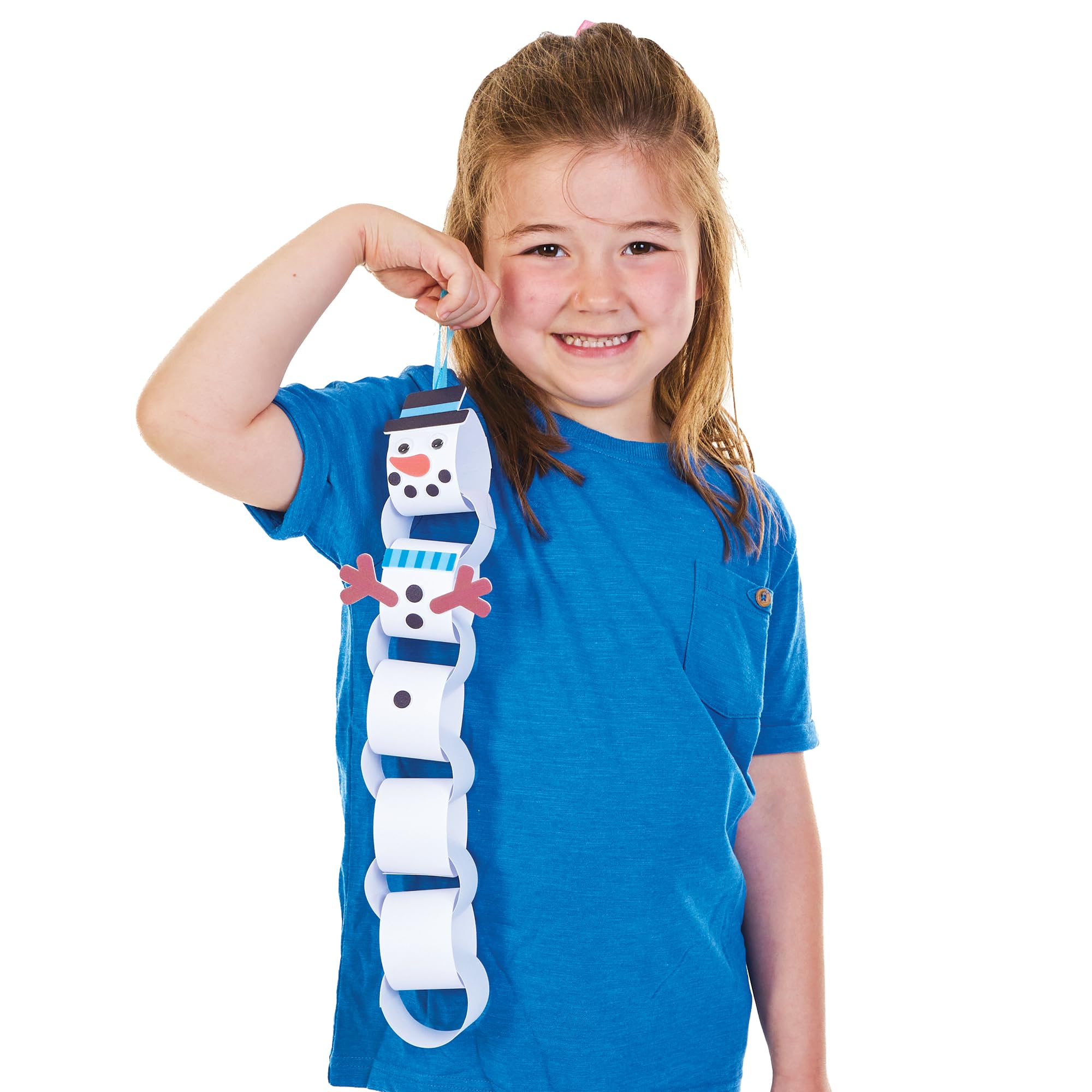 Baker Ross FN344 Christmas Characters Paper Chain Craft Kits - Pack of 4 (Santa, Reindeer, Snowman, Elf) 4