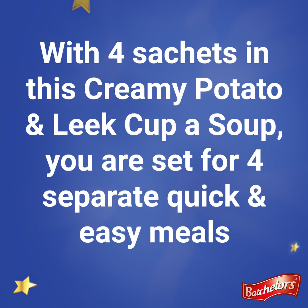 Batchelors - Cup a Soup Creamy Potato & Leek Instant Soup Sachets (4 Sachets)