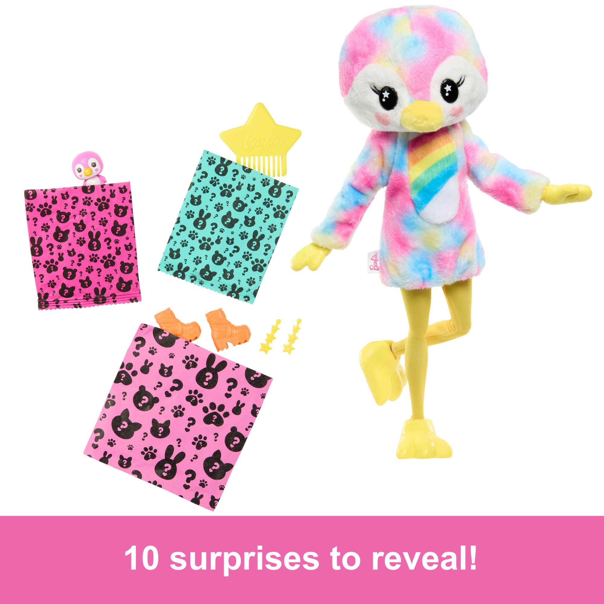 Barbie Cutie Reveal Doll & Accessories - Color Dream Penguin Plush, 10 Surprises, Color Change | HRK40 3
