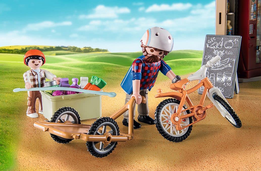 Playmobil 71250 Country Farm Shop Playset with Bike & Trailer - Sustainable Toy for Ages 4+ 2