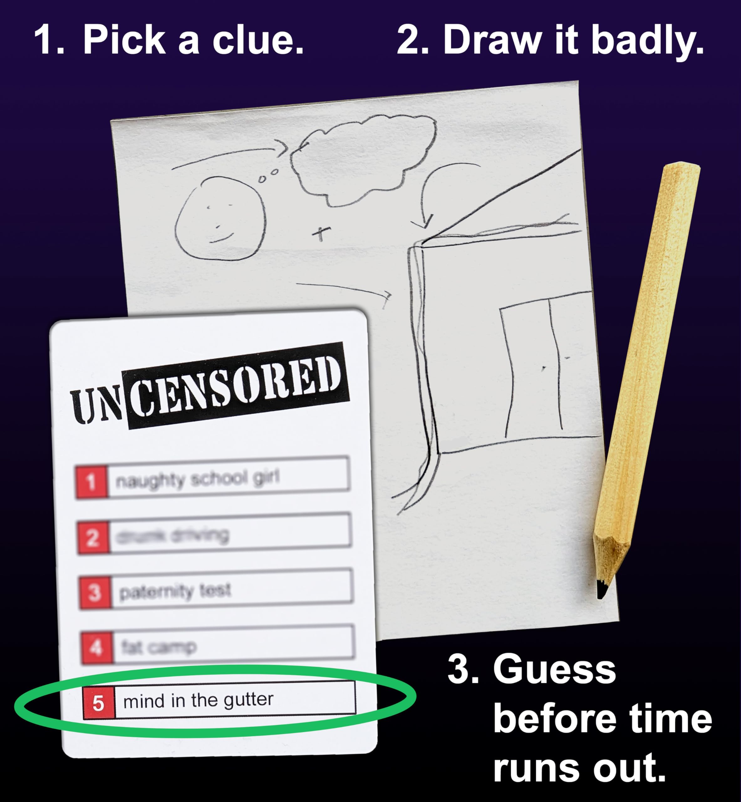 Drawing Without Dignity - Uncensored Pictionary-Style Adult Party Game | 670 NSFW Clues 4