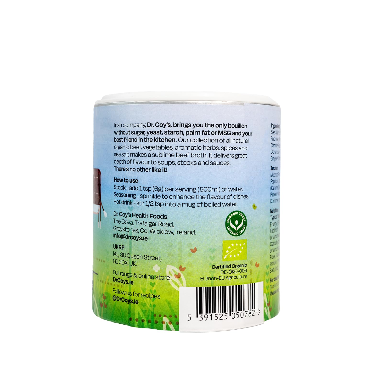 Dr. Coy's Organic Beef Bouillon Powder - 125g Gluten-Free Beef Broth 2