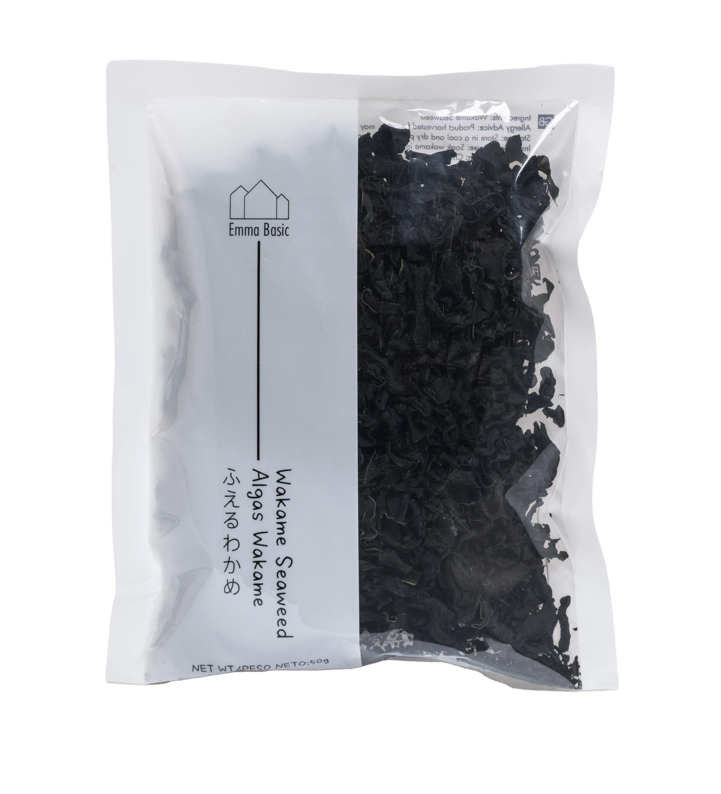 Emma Basic Dried Wakame Seaweed - High Fibre & Protein | 50g Pack | Ready in 3 Mins