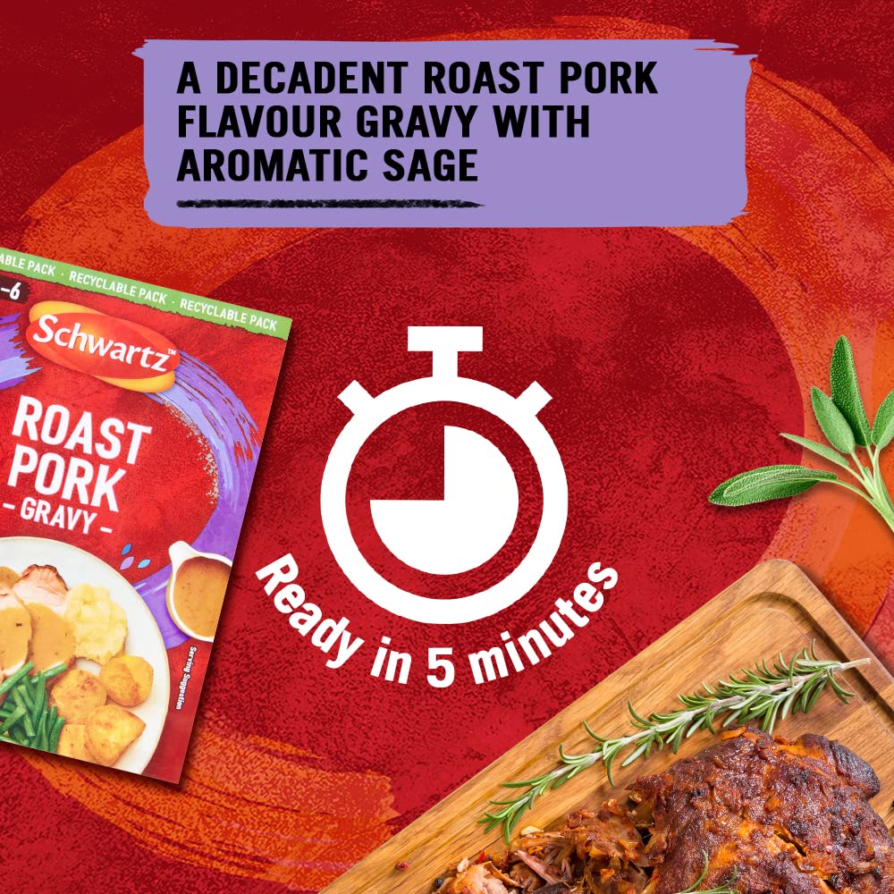 Schwartz Roast Pork Gravy Mix 25g - Pack of 12 | Rich & Smooth Gravy for Roast Dinners 2