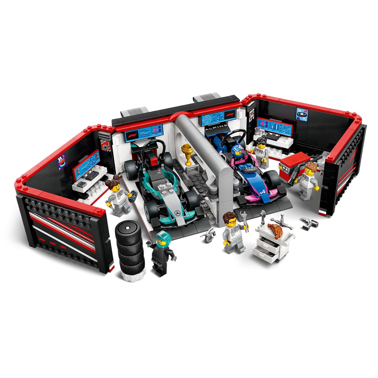 LEGO City F1 Garage & Mercedes-AMG & Alpine Cars - Building Playset for Kids 7+ 6