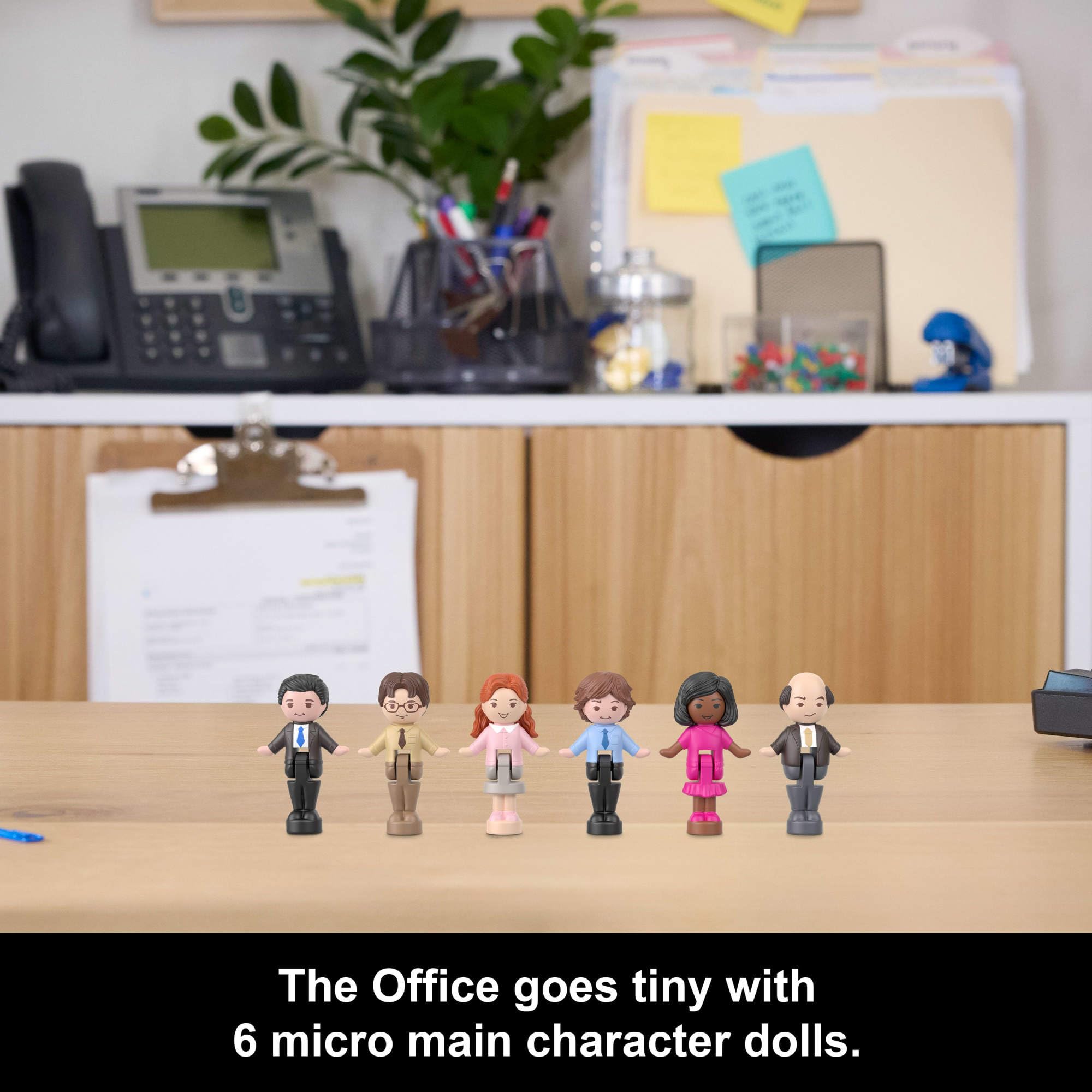 Polly Pocket x The Office Compact Playset with 6 Character Dolls and 9 Accessories 2