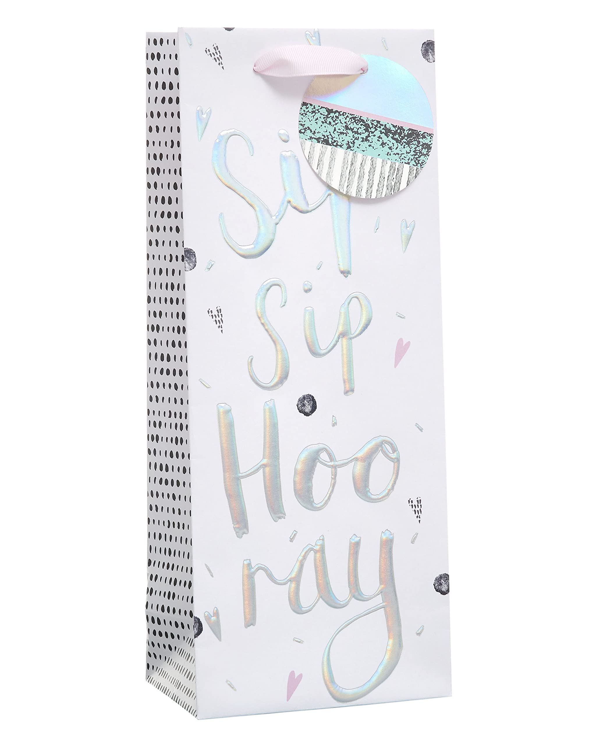 UK Greetings Love Heart Bottle Bag - FSC Certified | 13.3 x 32.7 x 8.3 cm 1