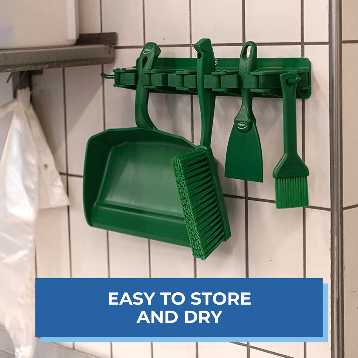 Vikan Dustpan Brush - Medium - Green