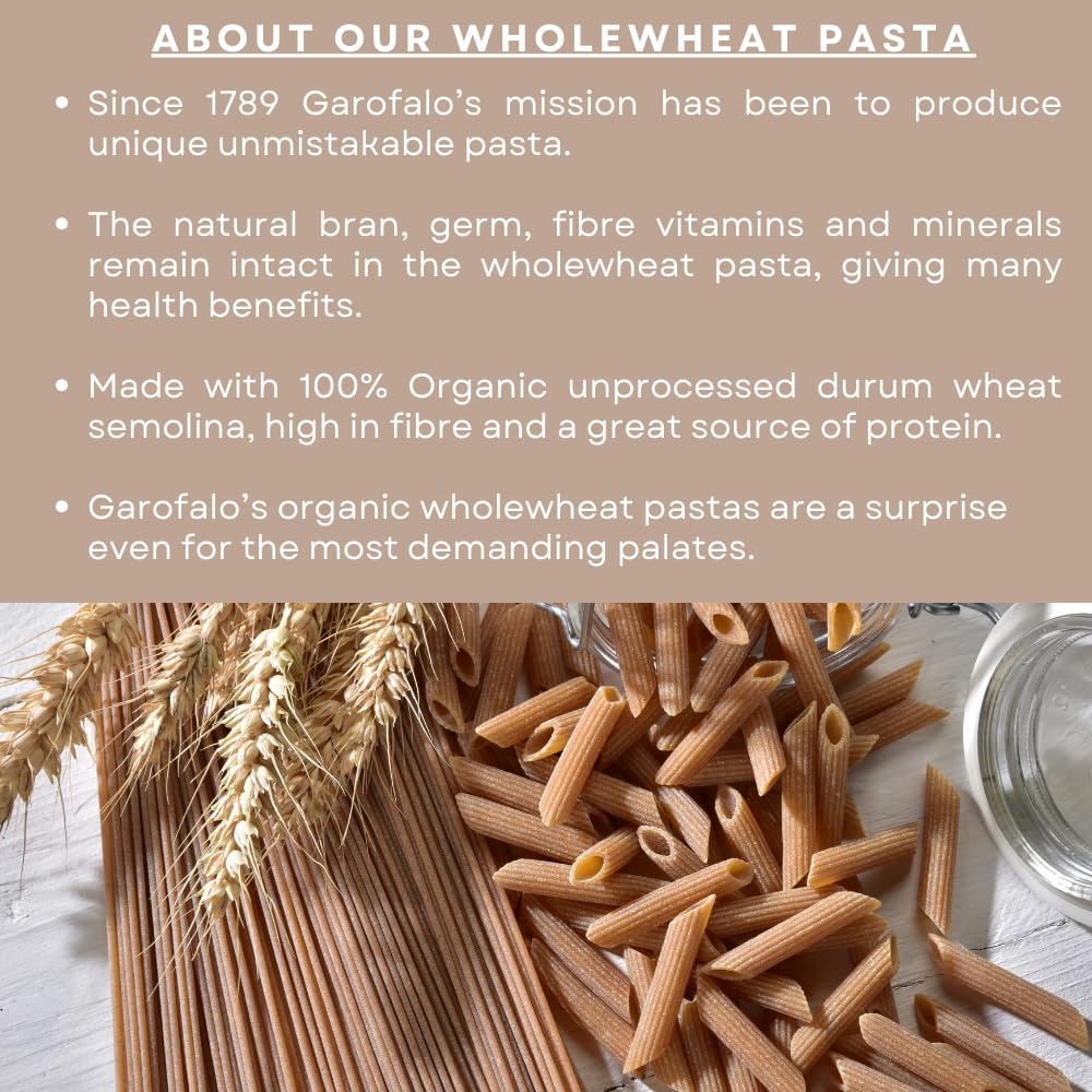 Garofalo Organic Wholewheat Penne Pasta, 500g