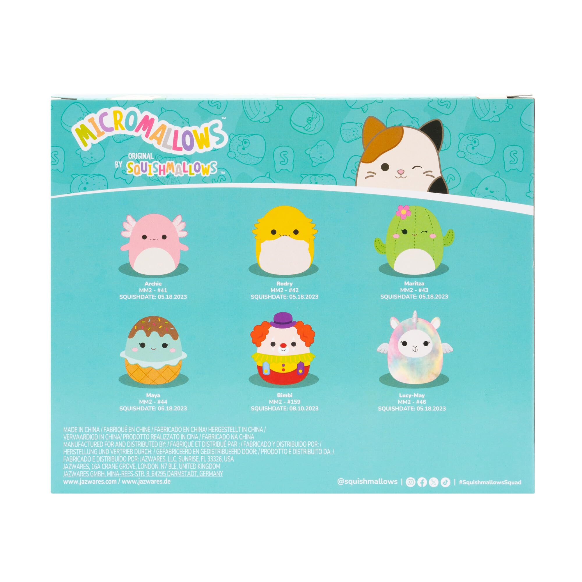 Squishmallows Micromallows 6-Pack – Mini Plush Collection with Archie, Bimbi, Lucy-May, Maritza, Maya, Rodry 4