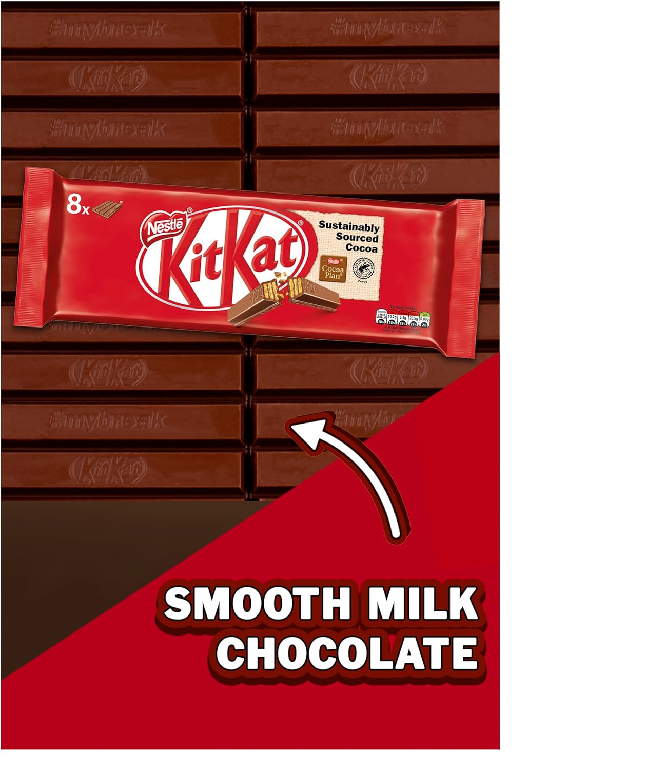 KitKat 4 Finger Milk Chocolate Bar Bumper Multipack, 8 x 41.5 g 7
