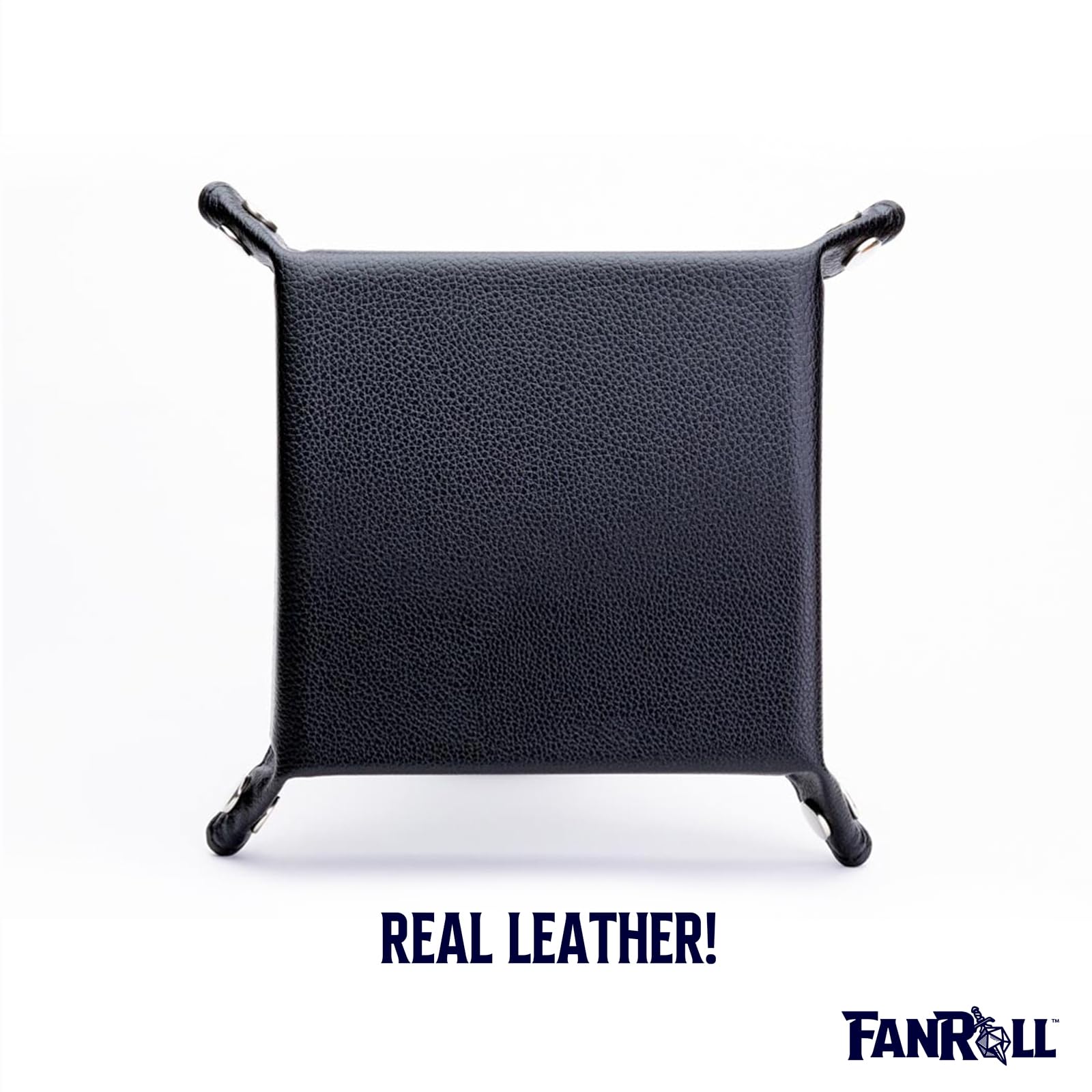 Metallic Dice Games FanRoll Fold Up Dice Tray with PU Leather Backing - Metallic 4