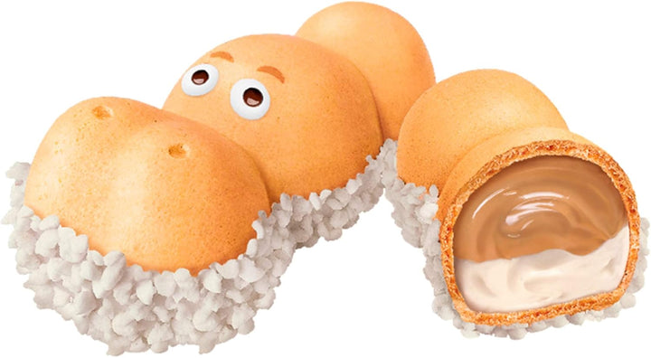 Kinder Happy Hippo Hazelnut Biscuit Wafer with Milk and Hazelnut Filling, 10 Packs of 5 Biscuits (50 Total)