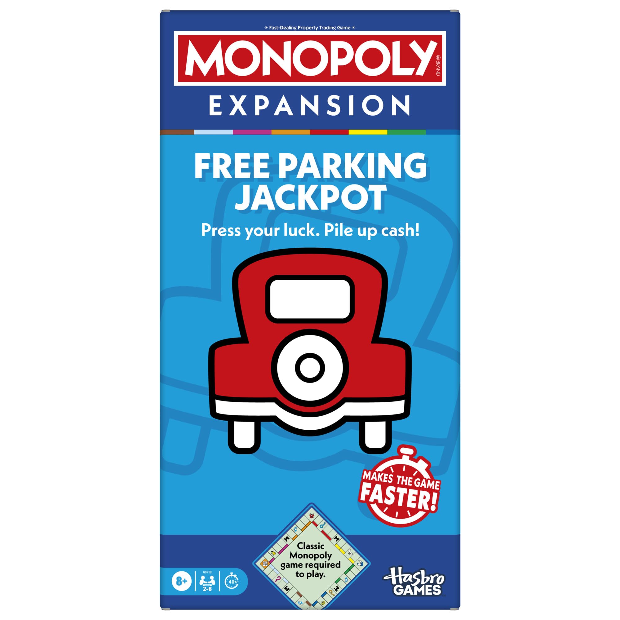 Monopoly Free Parking Jackpot Expansion - Play in Half the Time | Ages 8+ | 2-6 Players 1