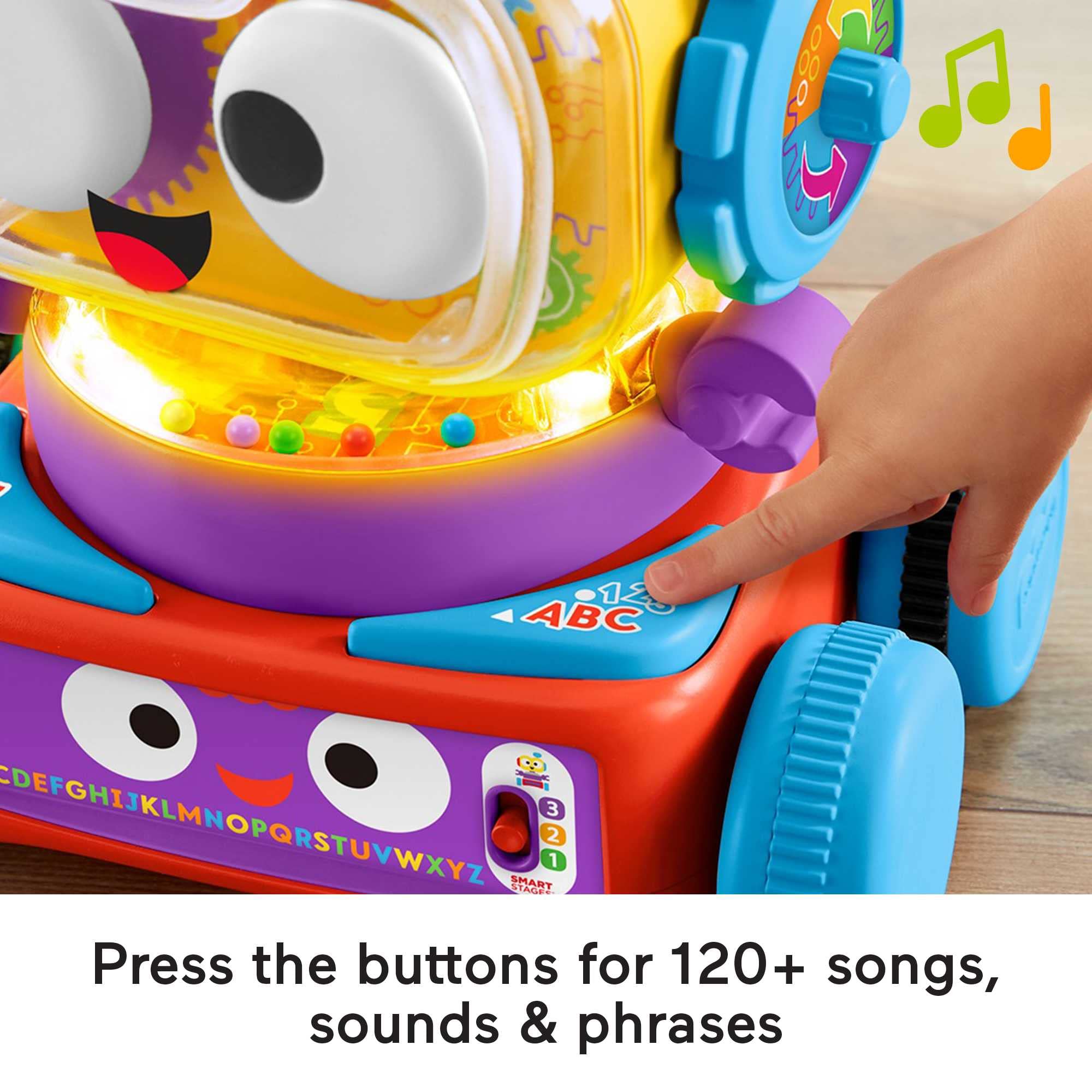 Fisher-Price 4-in-1 Ultimate Learning Bot, elektronisches Aktivitätsspielzeug mit Lichtern, Musik und Lerninhalten für Säuglinge und Kinder 6