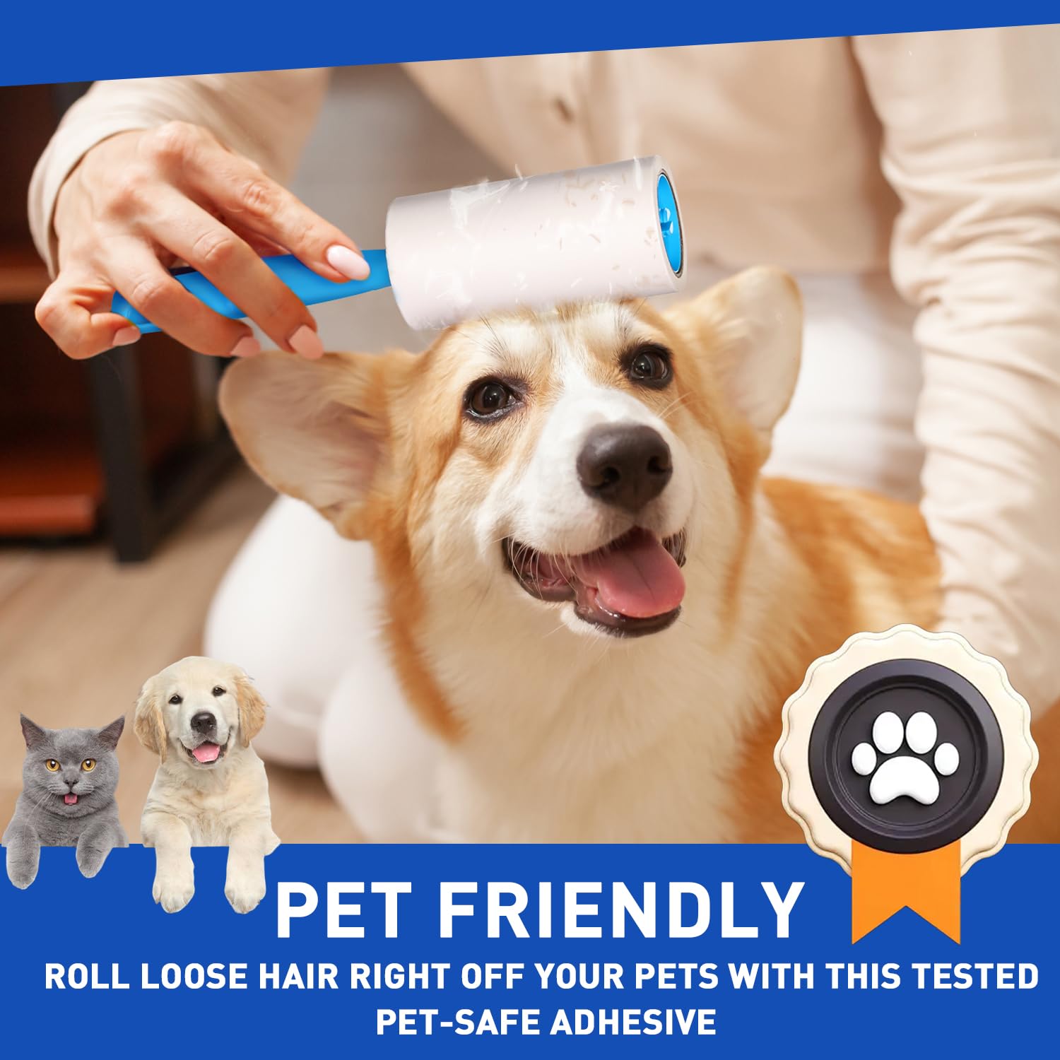 Lychico Lint Rollers for Pet Hair Remover - 600 Sheets Mega Value Set | 3 Handles | White 6