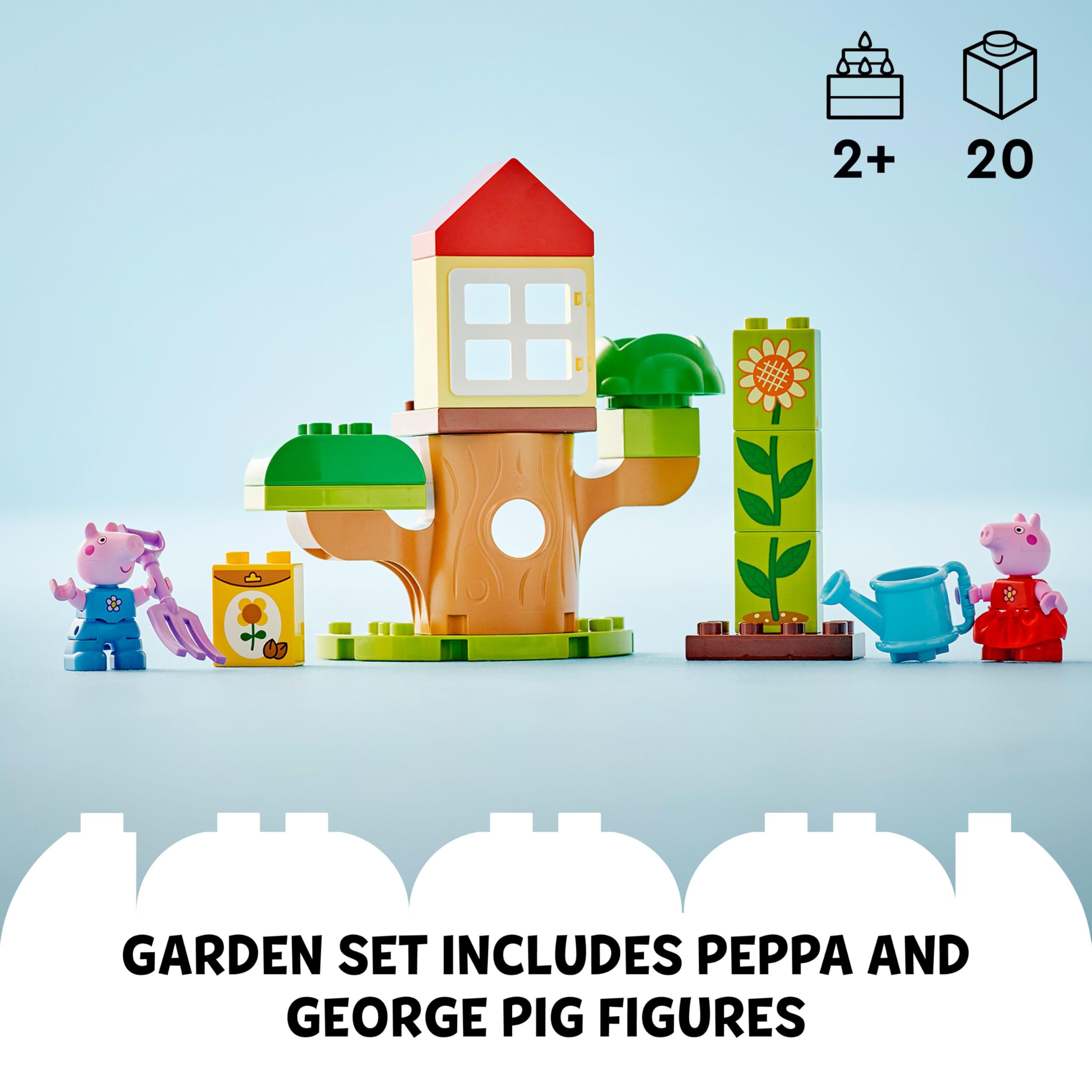 LEGO DUPLO Peppa Pig Garden and Tree House - Educational Building Set for Toddlers 2+ 8