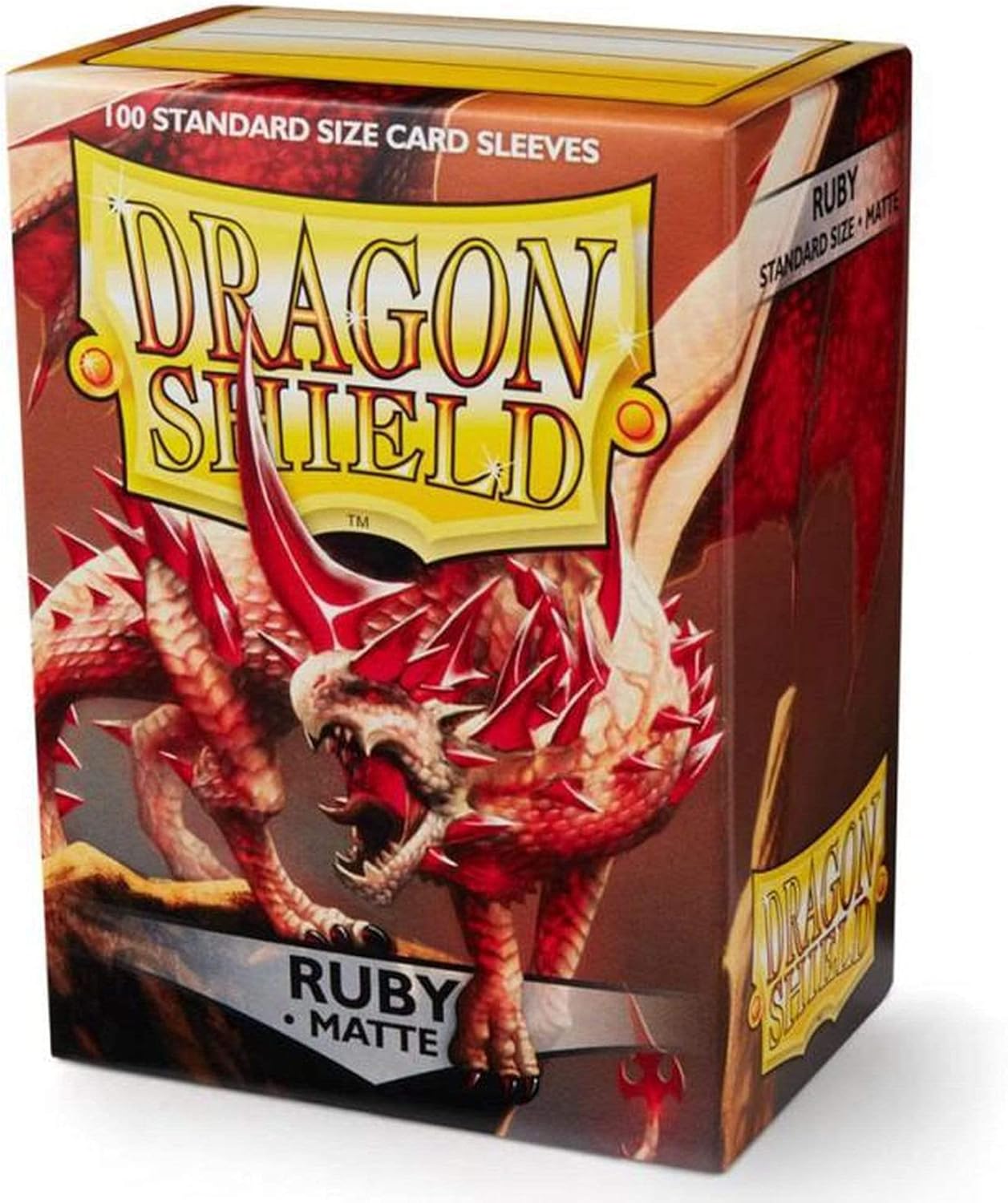 Dragon Shield Matte Hüllen in Standardgröße, 100er-Packung – Rubinrot, Mehrfarbig