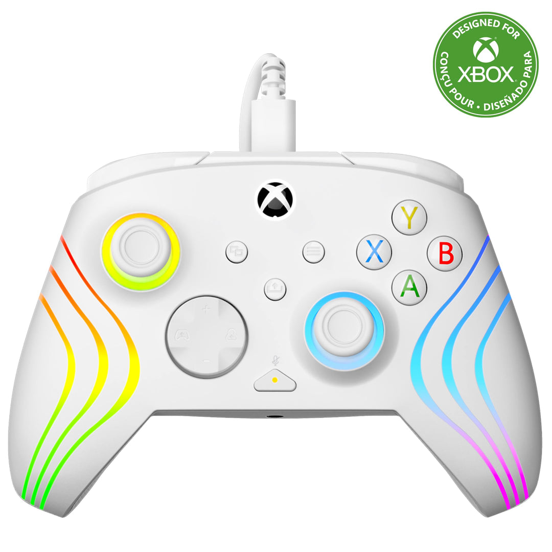 Turtle Beach Afterglow Wave White Wired RGB Gaming Controller for Xbox & PC
