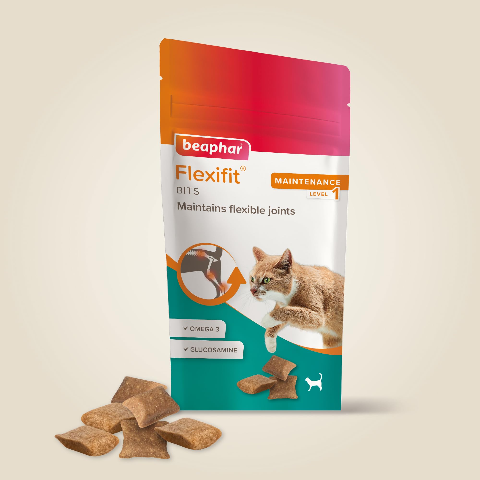 Beaphar Flexifit Joint Care Bits for Cats - Supports Joint Health, Mobility & Strong Bones | 35g 2