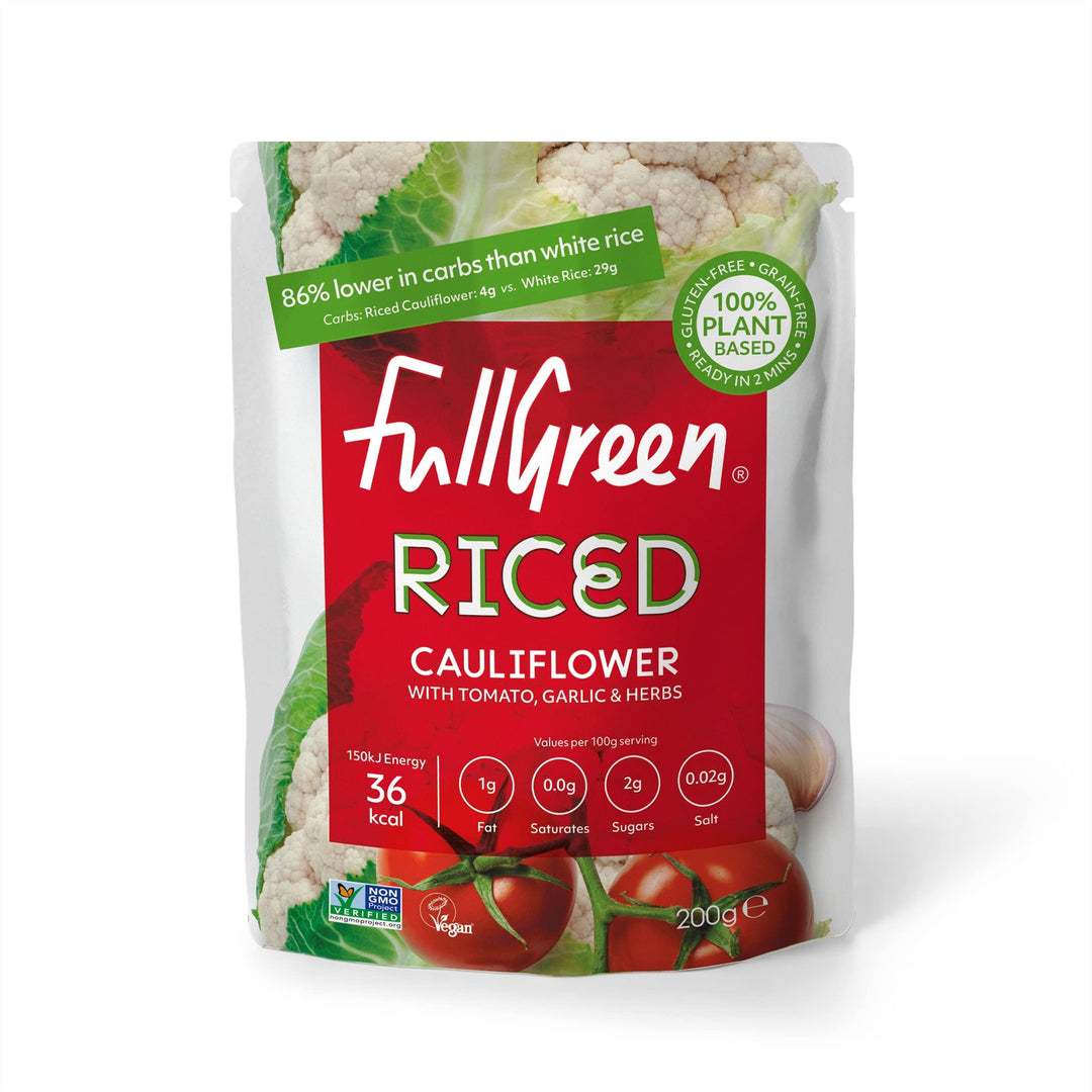 Fullgreen - Cauliflower Rice with Tomato, Garlic & Herbs - Low-Carb Rice Alternative