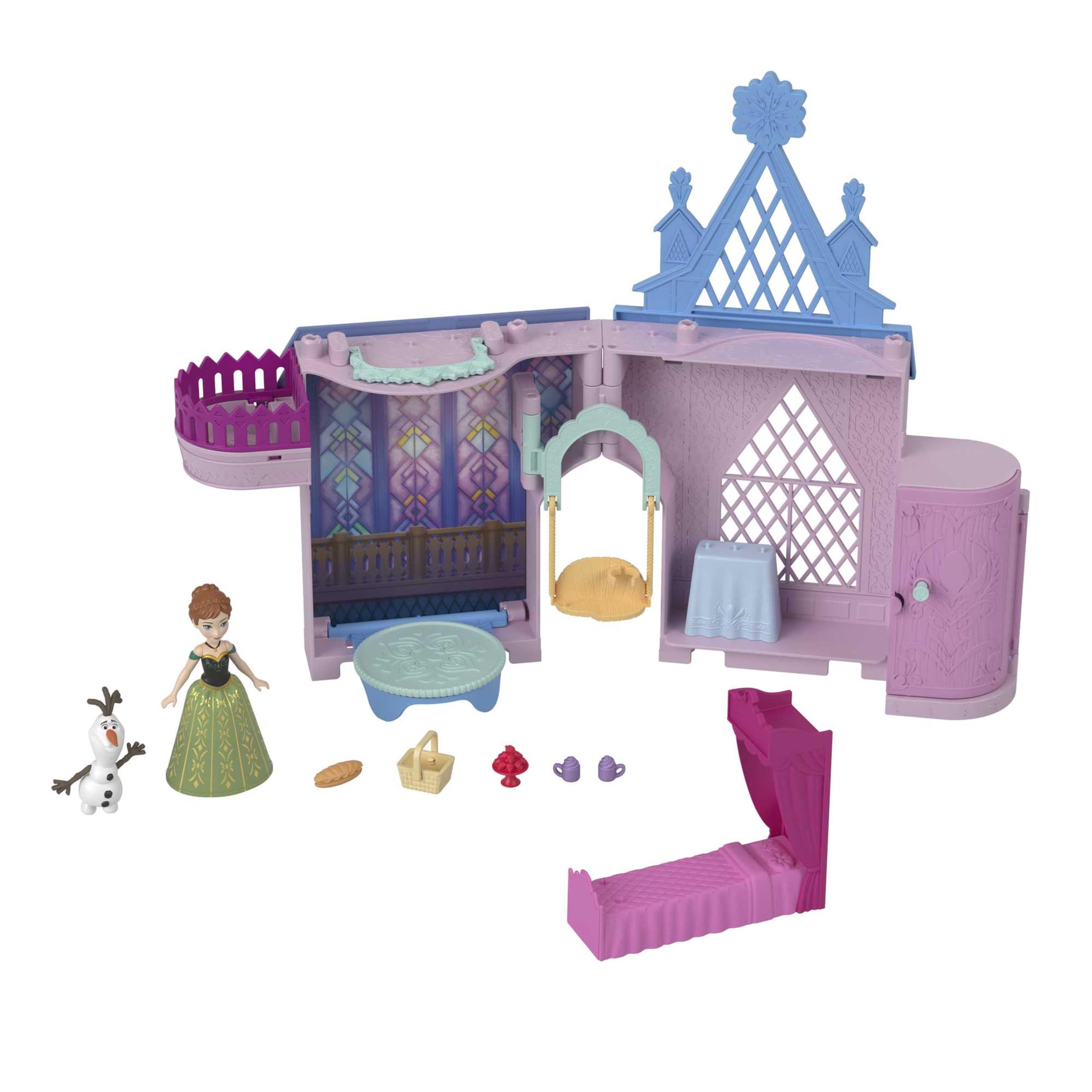 Mattel Disney Frozen Anna's Arendelle Castle Playset - Stackable, Travel-Friendly | Ages 3+