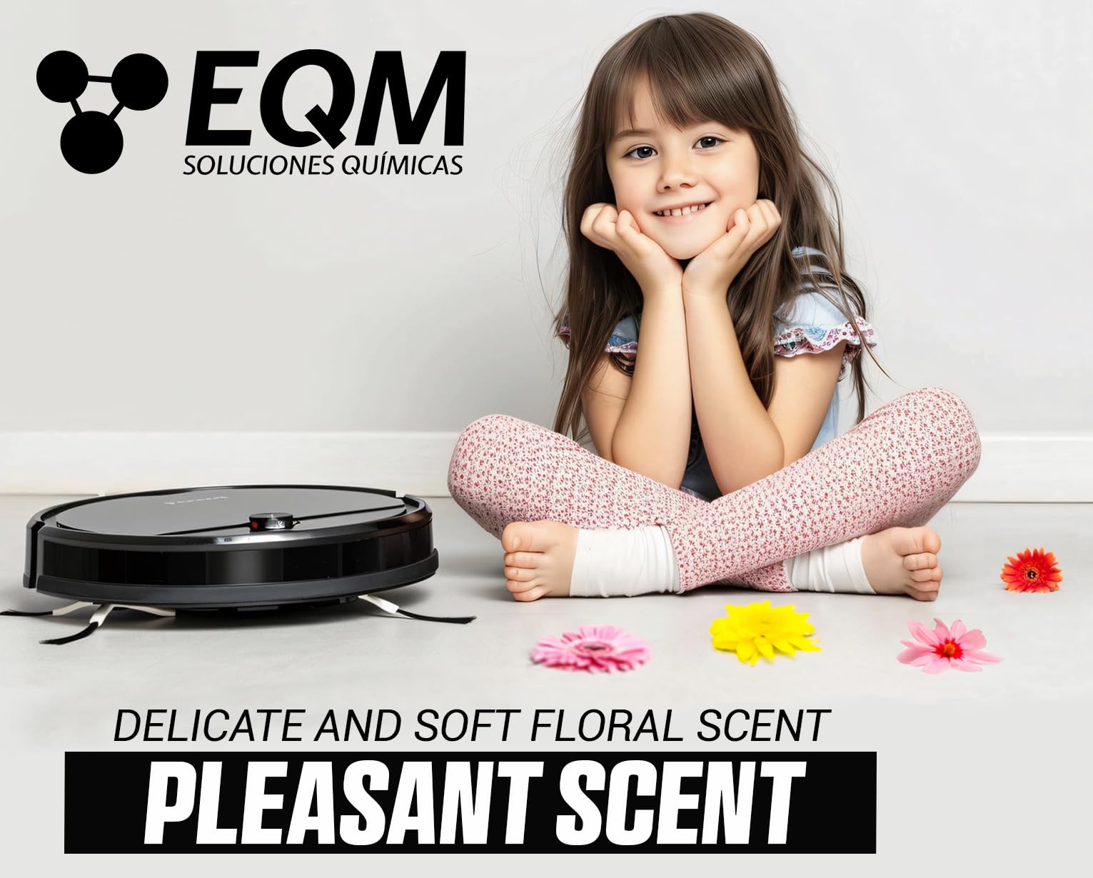 EQM SOLUCIONES QUIMICAS ECO-217 Floor Cleaner for Wiping Robots | 1L | Neutral pH | Floral Scent 5