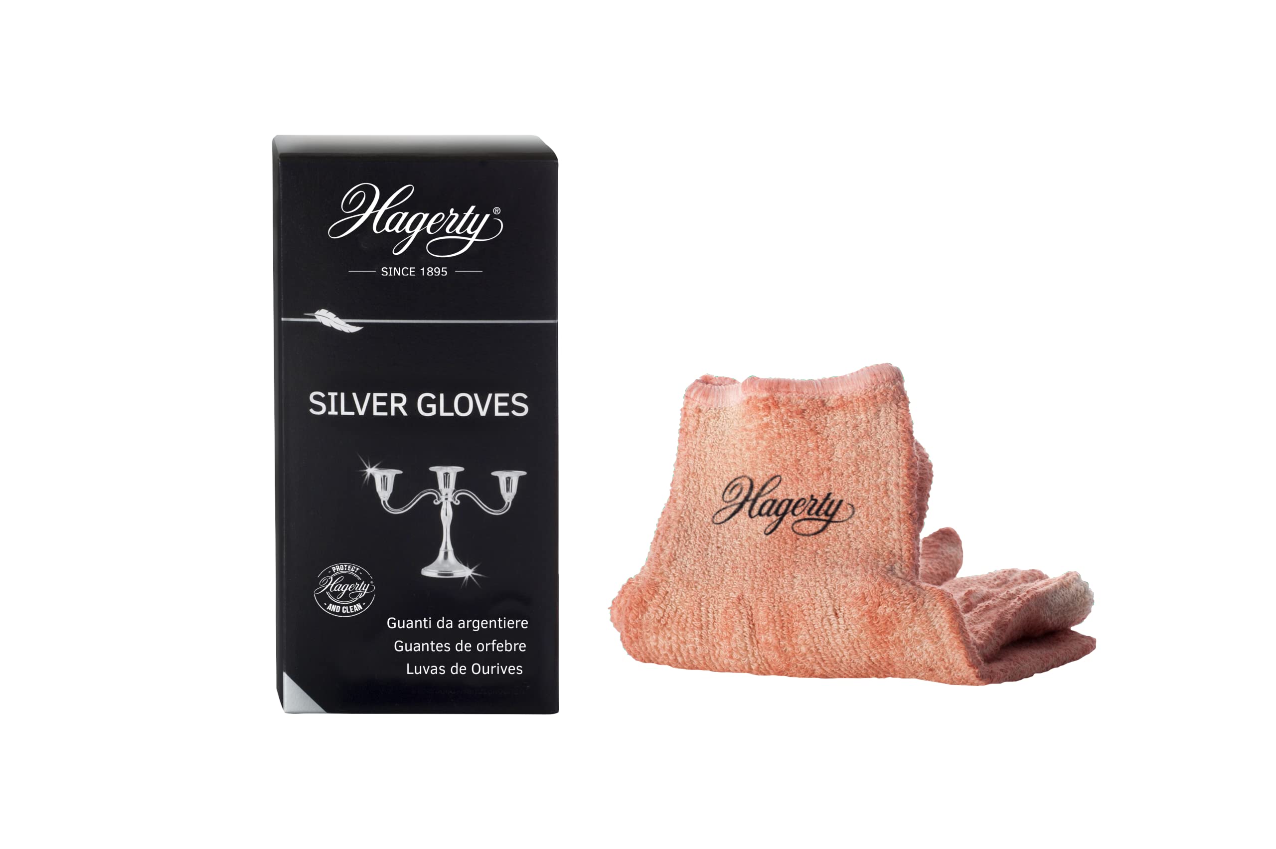 Hagerty Silver Cleaning Gloves - Impregnated Cotton with Tarnish Protection | Pair