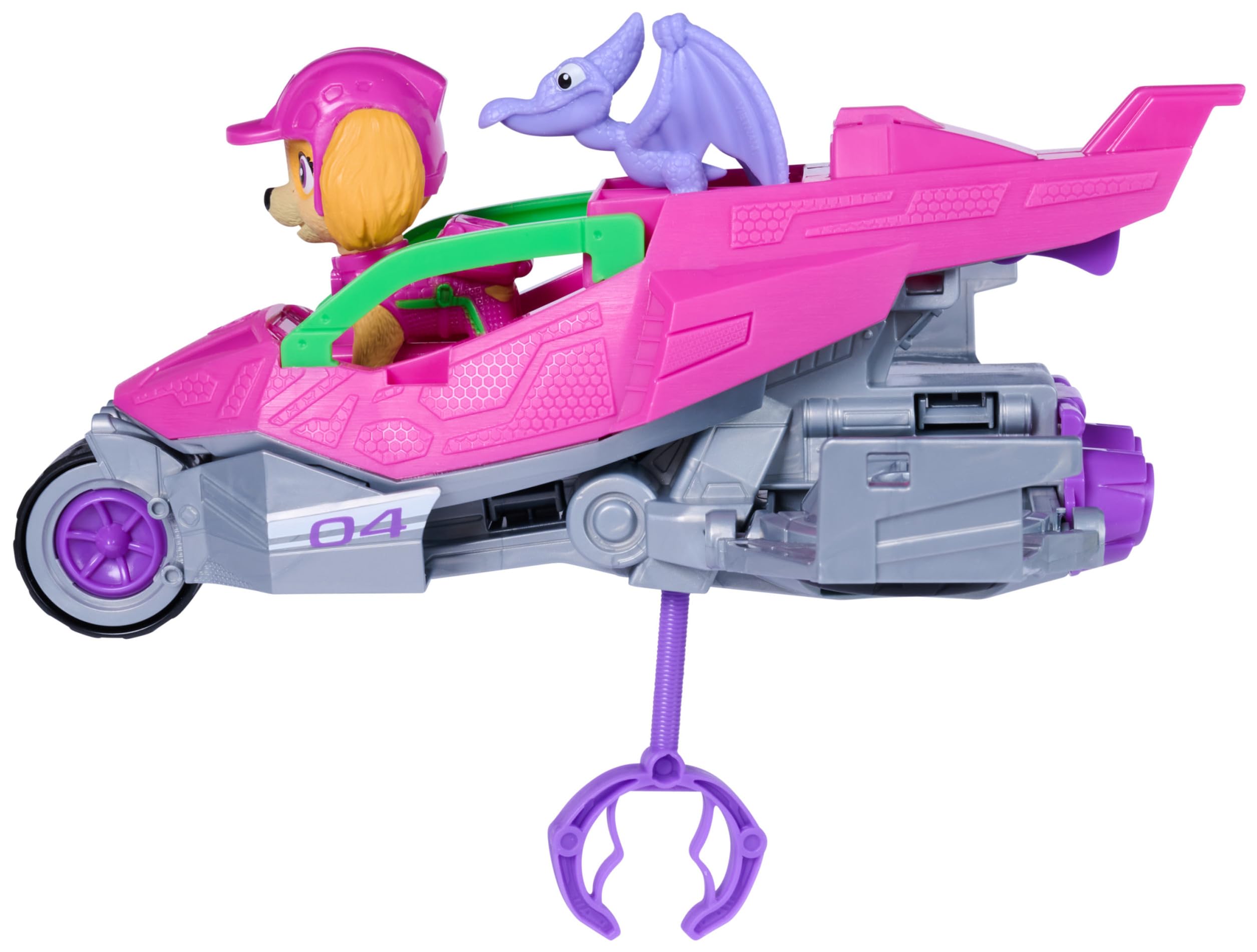 Paw Patrol Skye Dino Rescue Jet & Action Figure Set - Ages 3-9 | Multicolor Plastic 7