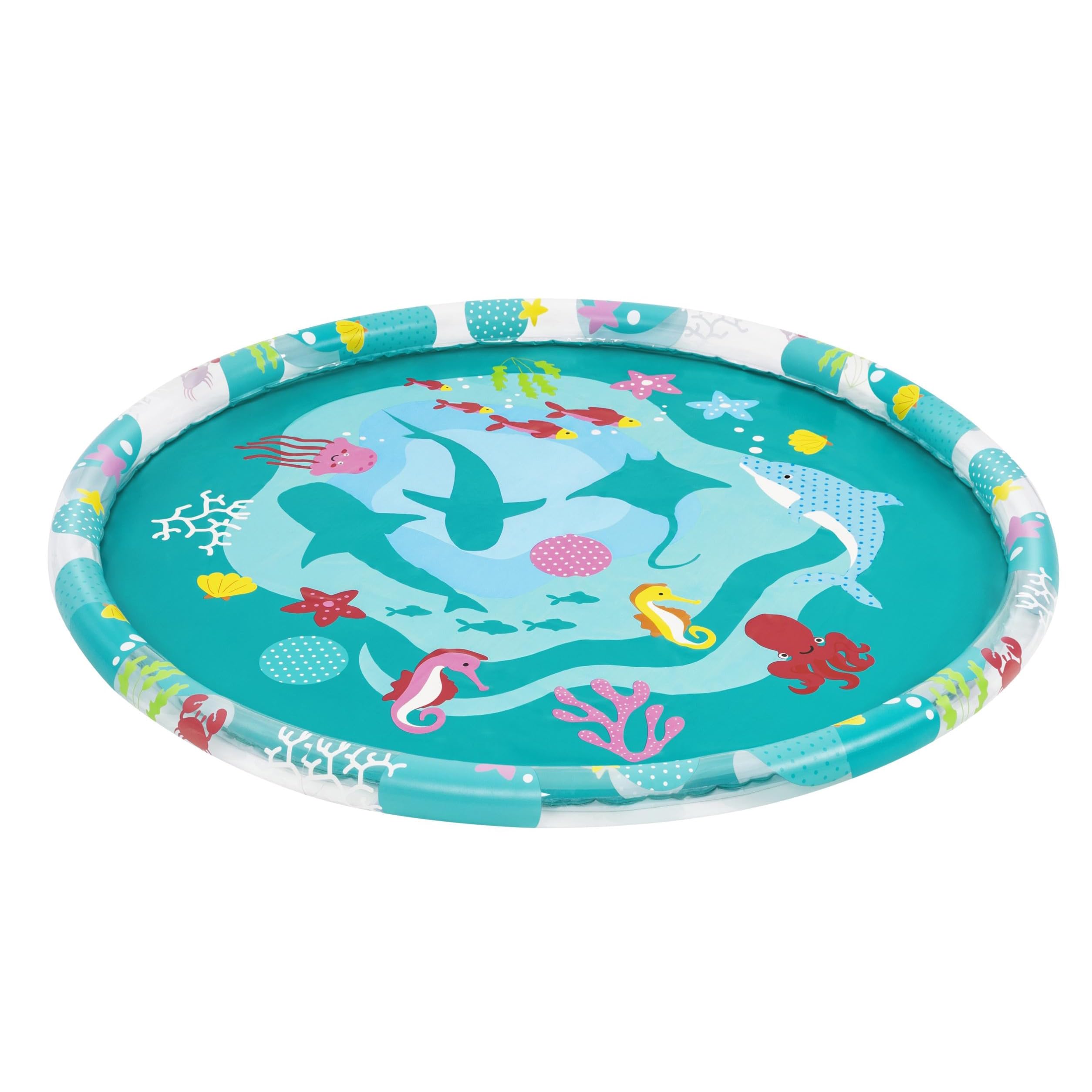 Bestway Marine-Life Sprinkler Splash Pad - 1.65m x 1.65m Outdoor Water Play for Kids 1