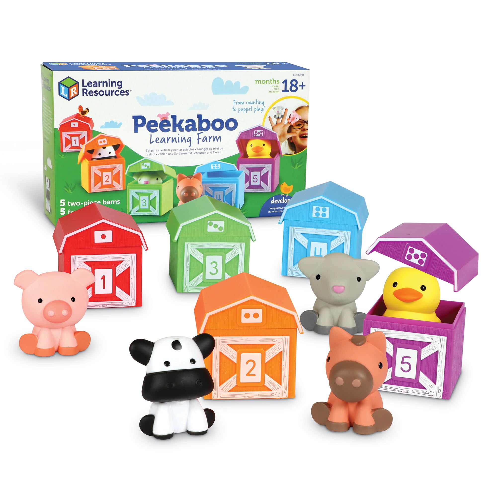 Learning Resources Peekaboo Learning Farm - Educational Playset for Toddlers 18 Months+ 1