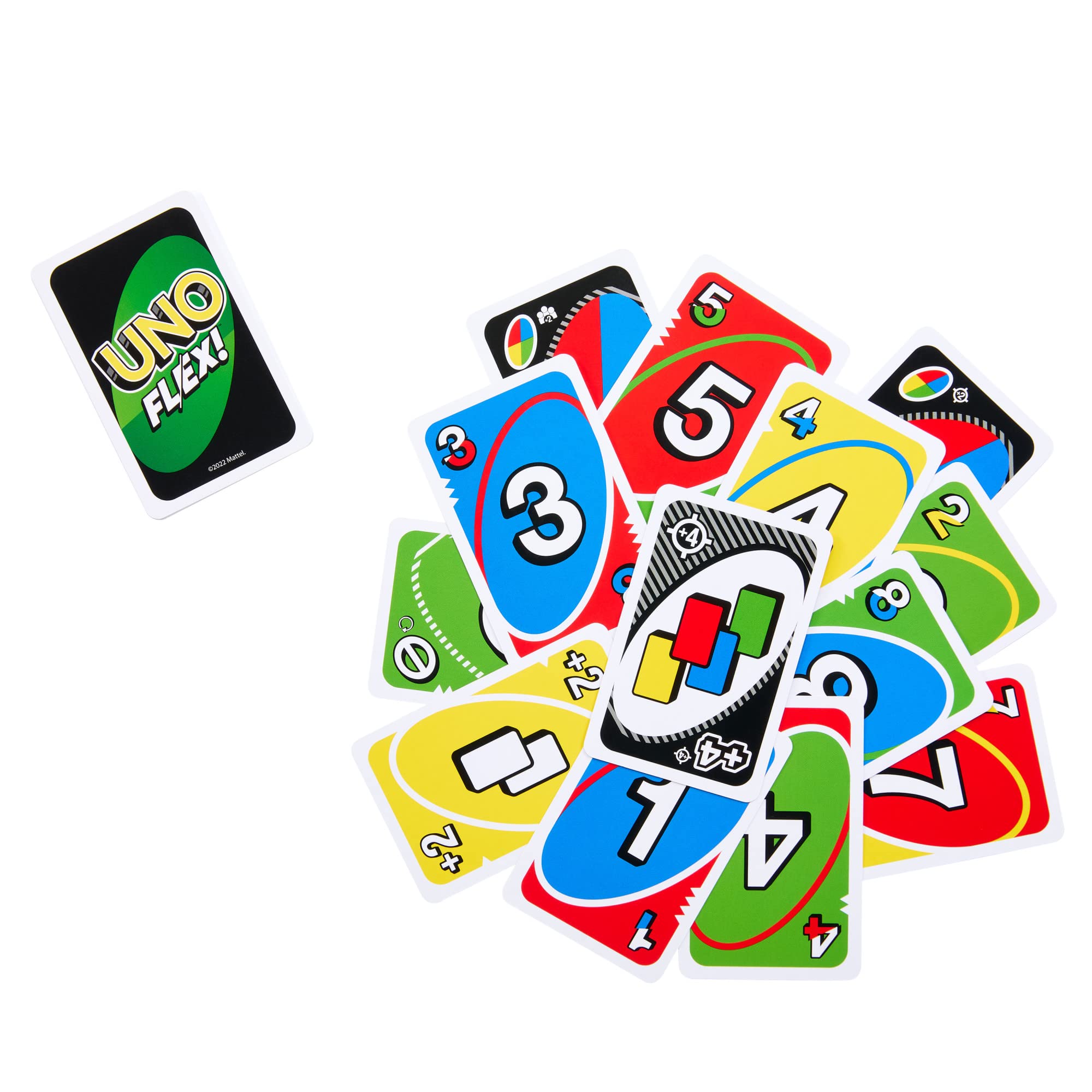 Fisher-Price UNO Flex Card Game - 2 to 8 Players, Ages 7+, Colorblind Accessible, HMY99