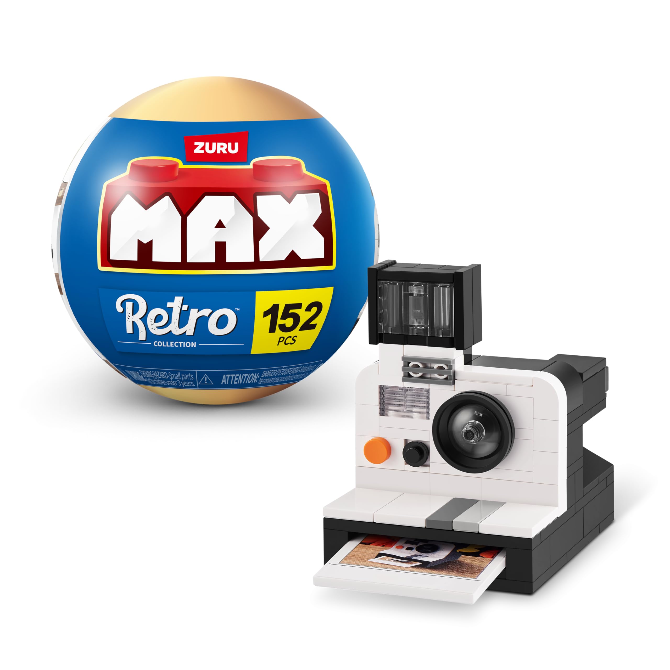 MAX Premium Retro-Bausteine ​​– Retro-Kamera-Bausatz für Kinder ab 3 Jahren