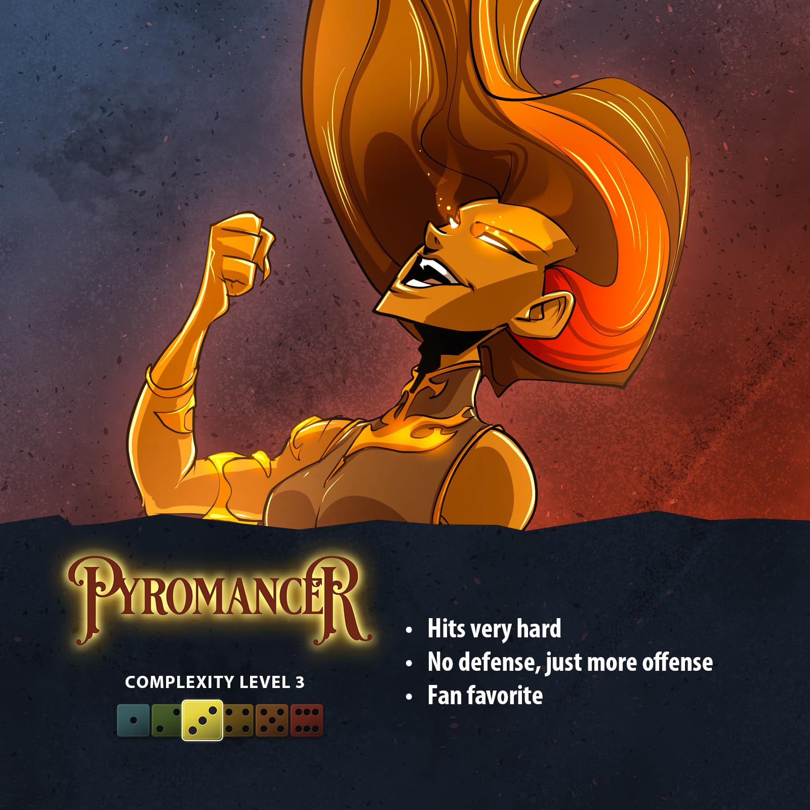 Dice Throne Pyromancer Hero Pack - High Damage Fire Playstyle | 2-4 Players | Ages 8+ 4