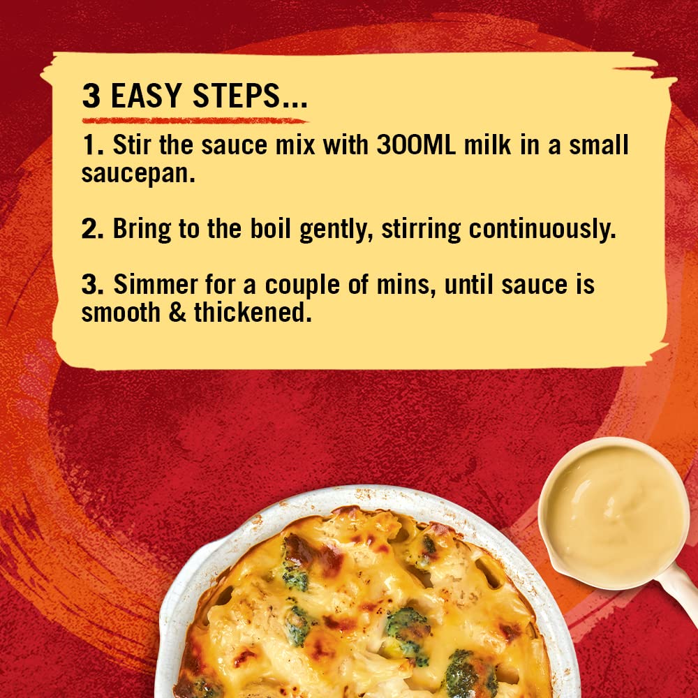 Schwartz Cheddar Cheese Sauce Mix - 38g Packet | Serves 4 | Pack of 12 2