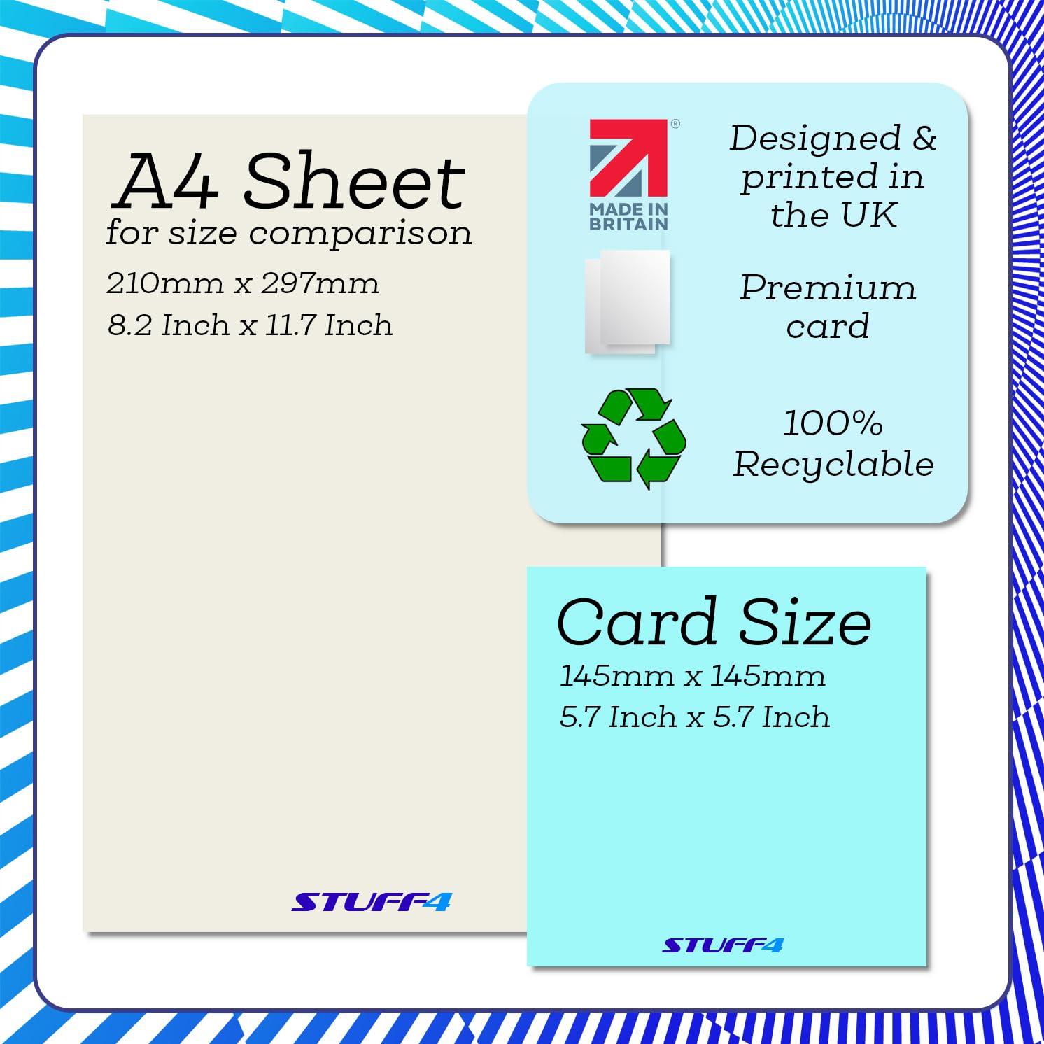 Stuff4 Fairy Garden 4th Birthday Card for Girls | Blank Inside | 145mm x 145mm 6