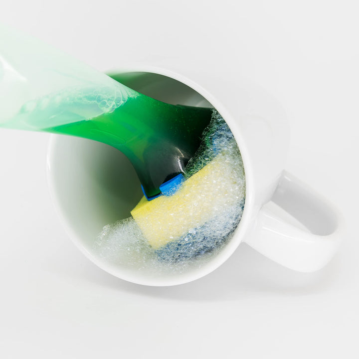 Spontex Dishmop Refillable Washing Up Brush with Soap Dispenser - Blue