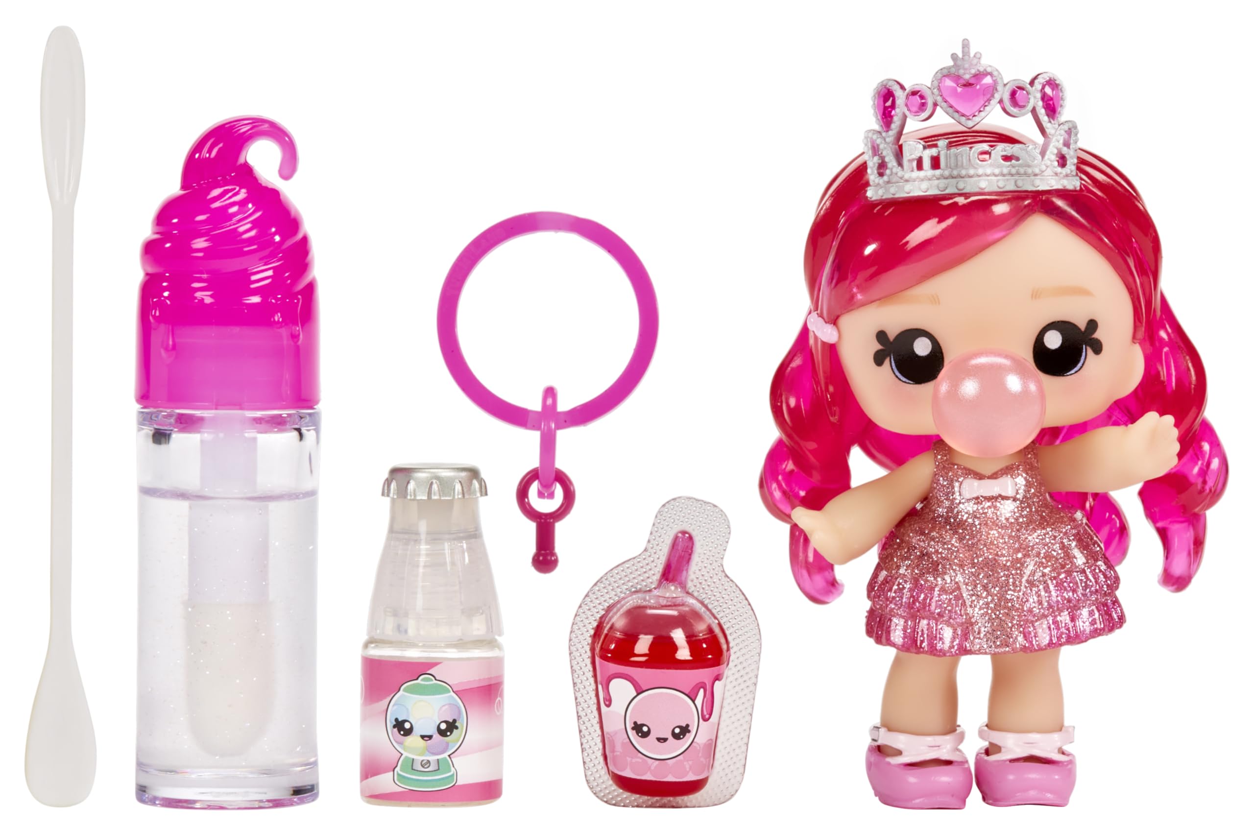 Yummiland Lipgloss-Puppe – Bianca Bubblegum – Duftende DIY-Lipgloss-Puppe mit anpassbarer Mode und Accessoires 1