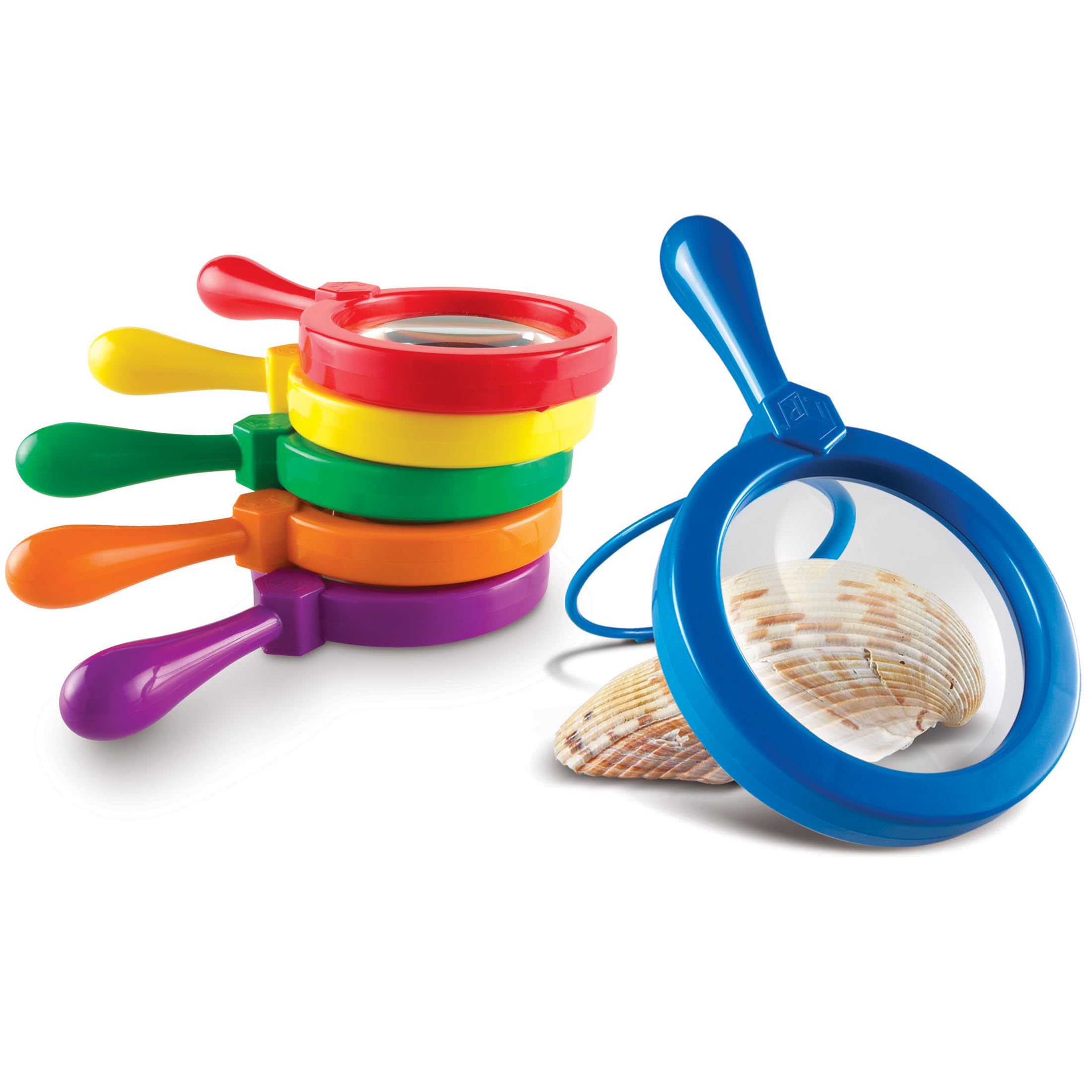 Learning Resources Jumbo Magnifiers - 4.5x Magnification, Set of 6 | Ages 3-7