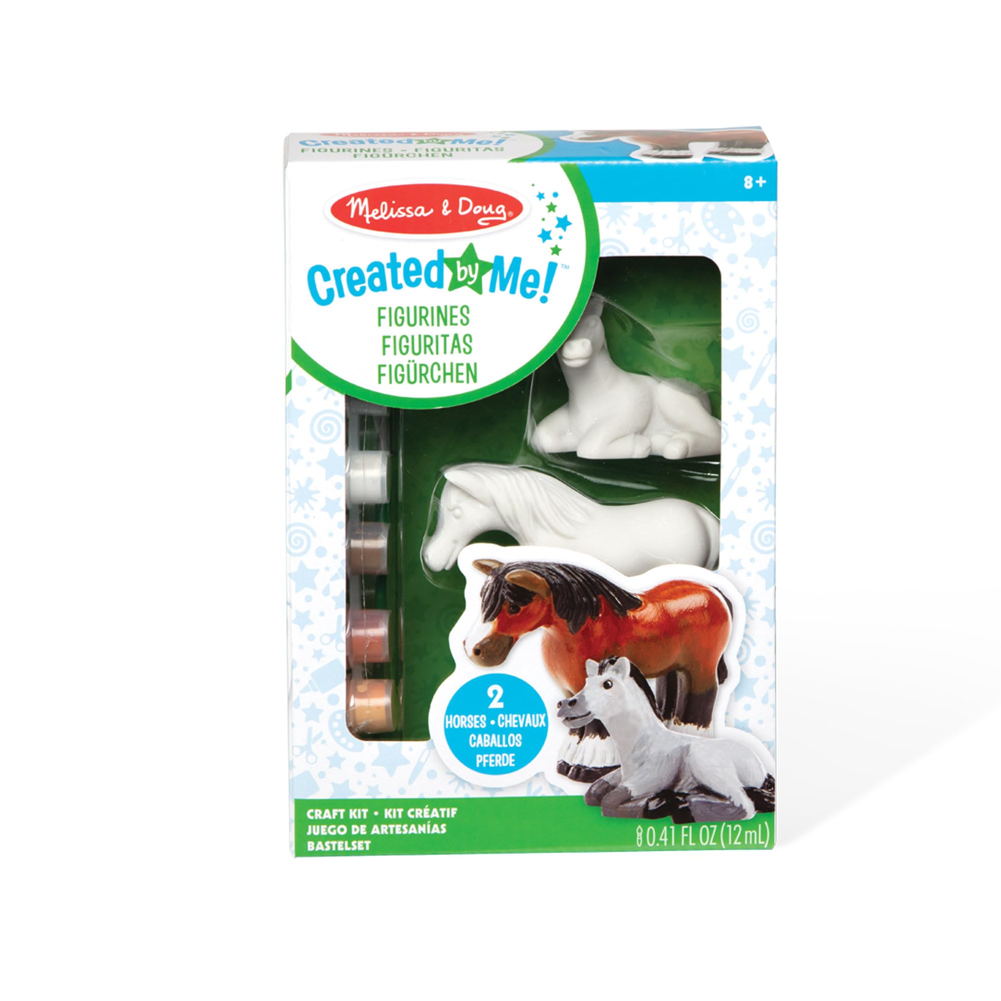 Melissa & Doug Created by Me! Horse Figurines Craft Kit | Ages 8+ | Includes 2 Figurines & 6 Paints 1