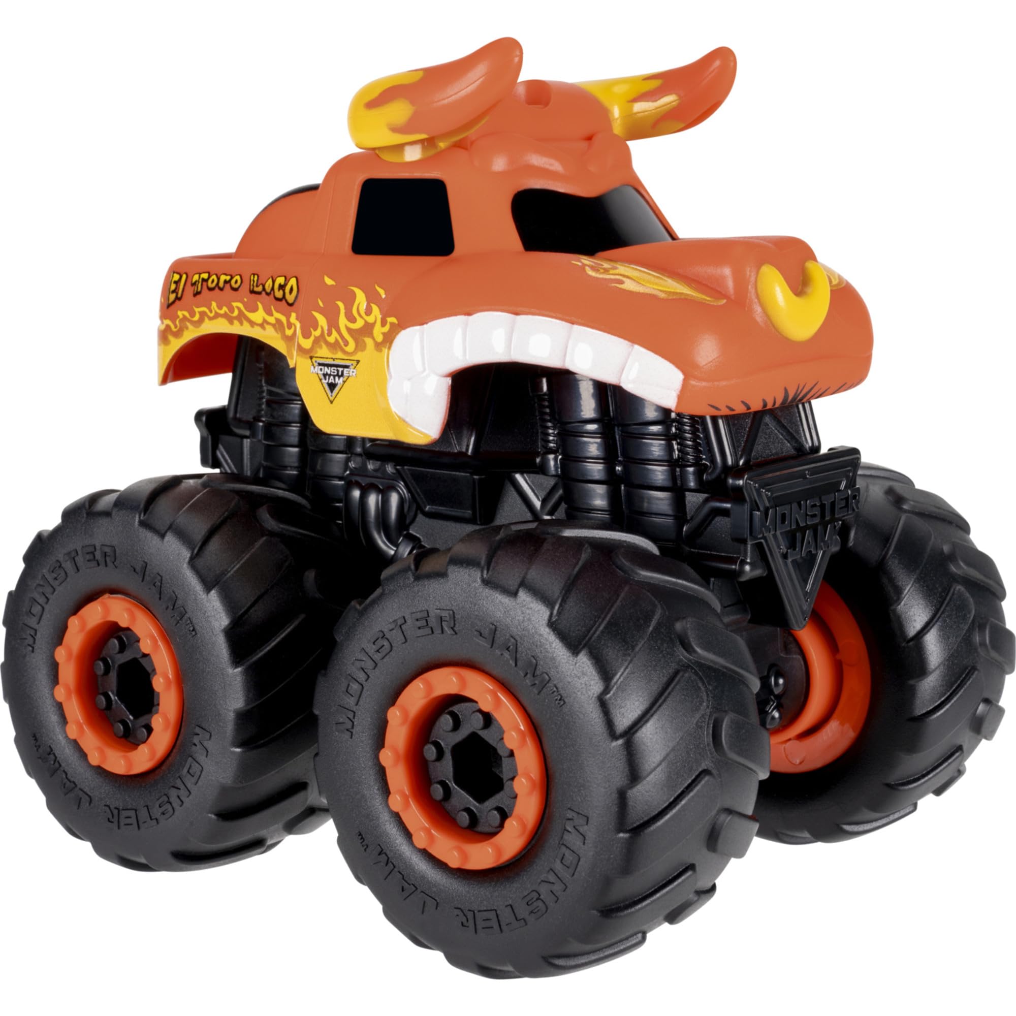 Jazwares Monster Jam El Toro Loco Monstruction Truck - 5-Inch Buildable Vehicle | 16 Pieces | Ages 3+ 1
