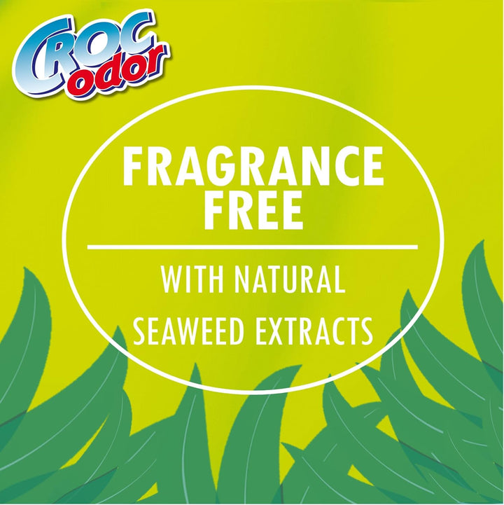 Croc Odor - Fridge Deodoriser Twin Pack, Unscented, Food Safe Formula with Natural Seaweed Extract