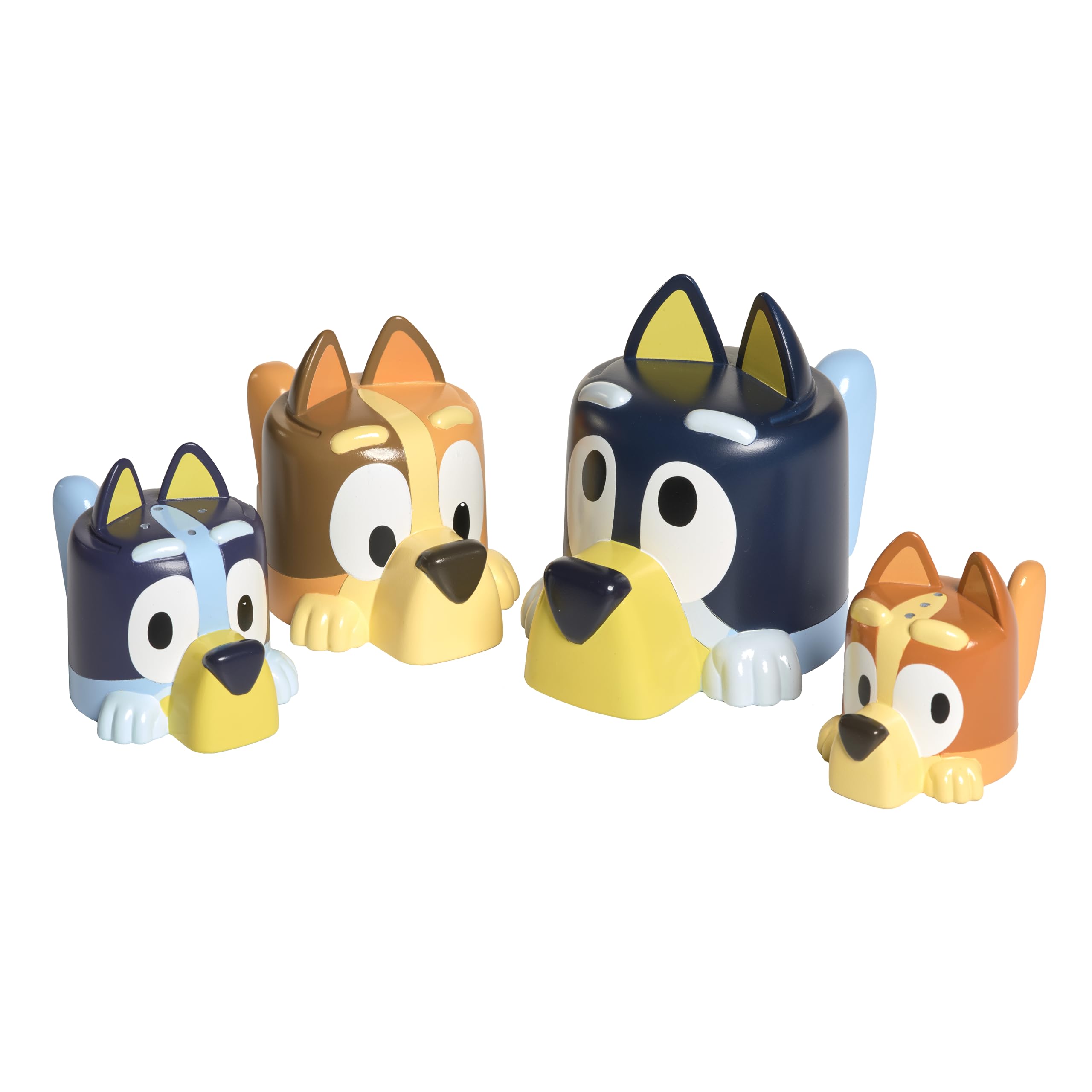 TOMY Bluey's Family Pourers - Stacking & Nesting Bath Toys for 18 Months+ | Multicolor Plastic 2