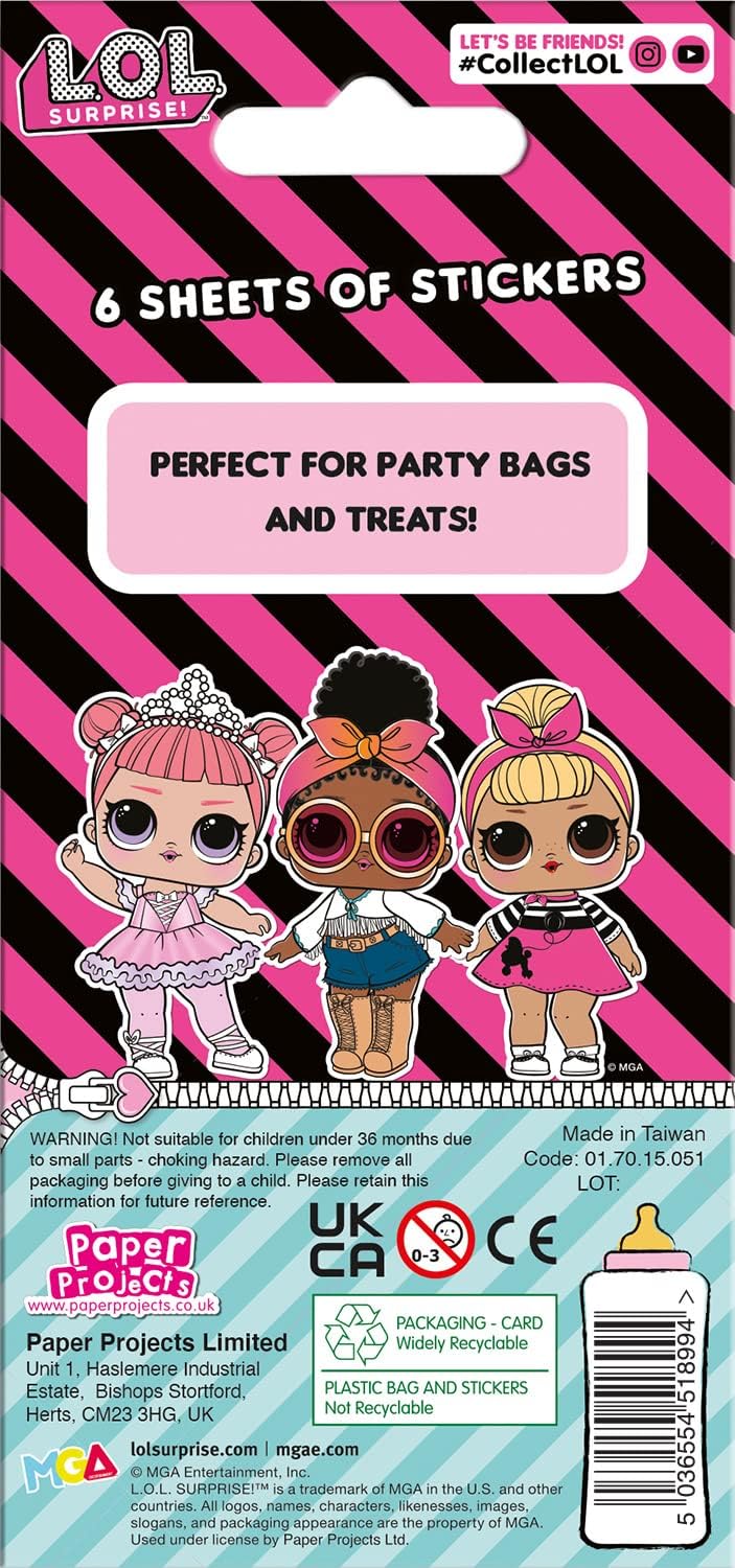L.O.L. Present Surprise Stickers - Reusable Foil & Glossy Sheets for Kids 2