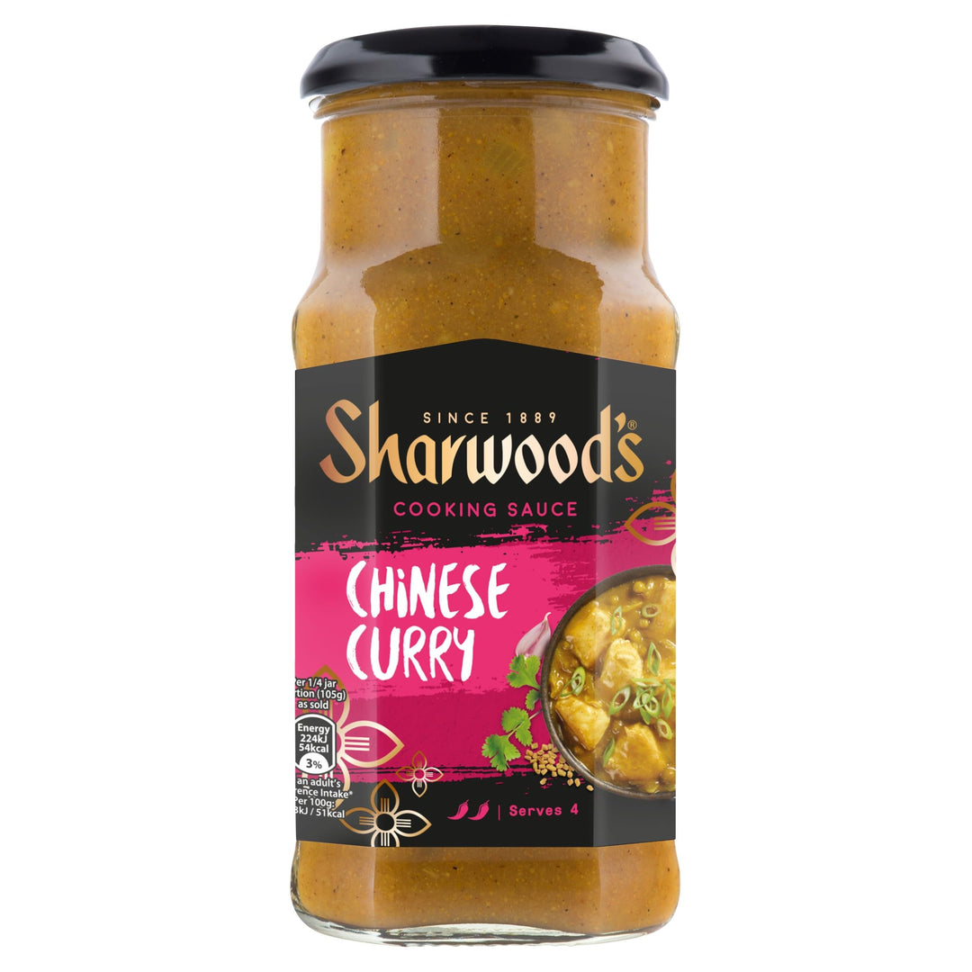Sharwood's Aromatic Chinese Curry Sauce – Mild Cooking Sauce with Onion & Garlic, 425g